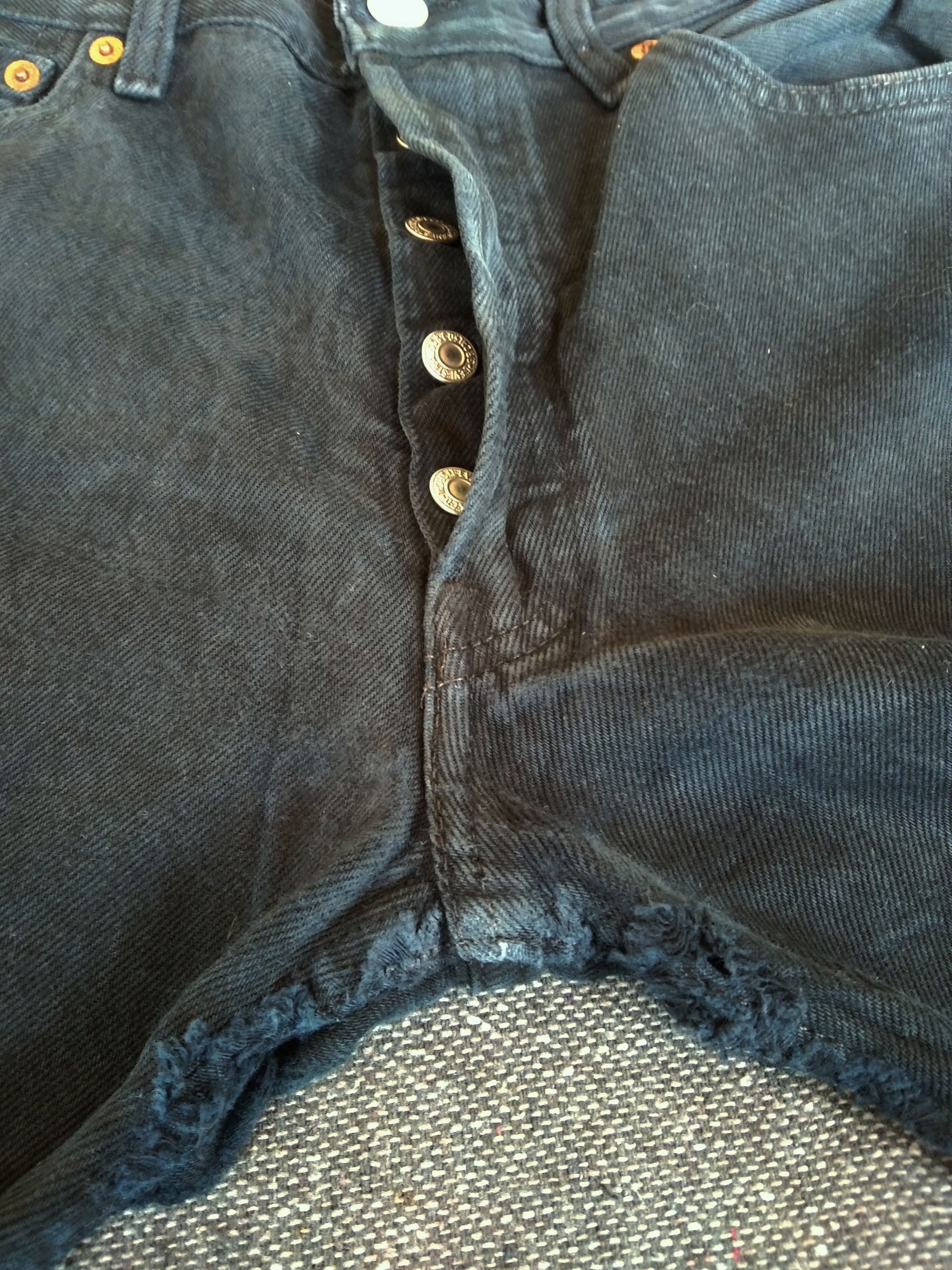 Levi's Vintage Levi's 501 Black Distressed Jeans 29x31 Size US 29 - 8 Thumbnail