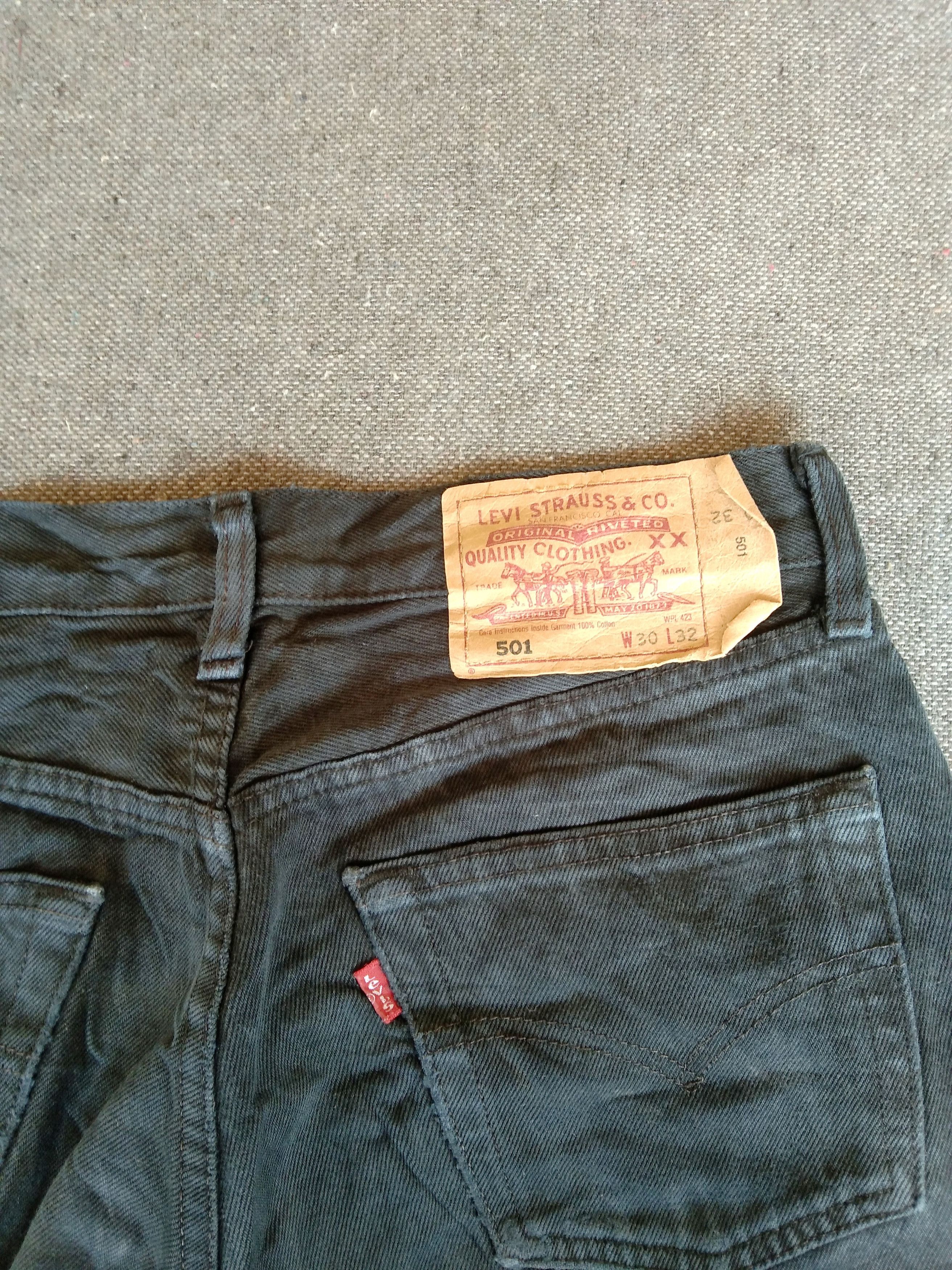 Levi's Vintage Levi's 501 Black Distressed Jeans 29x31 Size US 29 - 4 Thumbnail