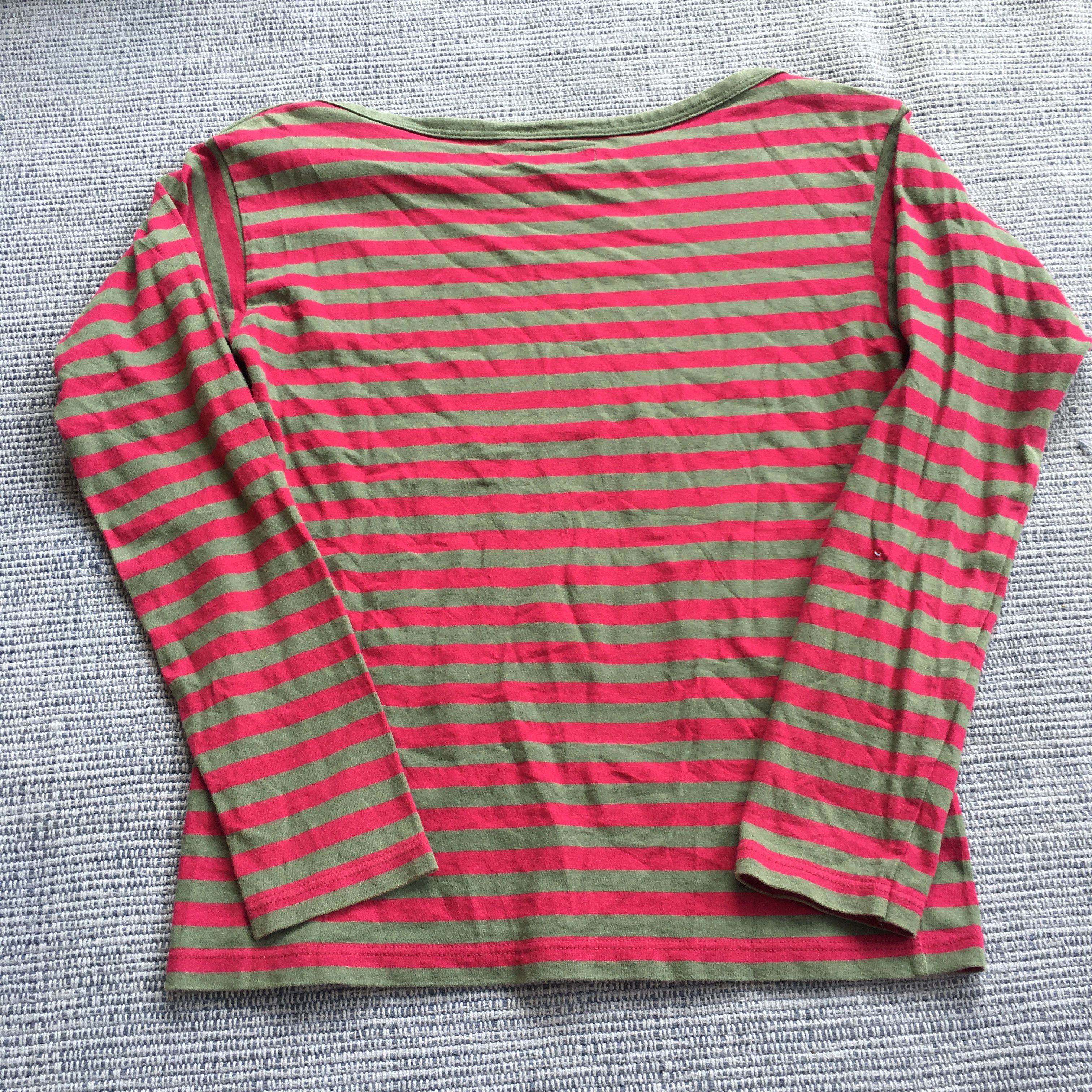 agnes b. pink grey stripe tee Size US M / EU 48-50 / 2 - 3 Thumbnail
