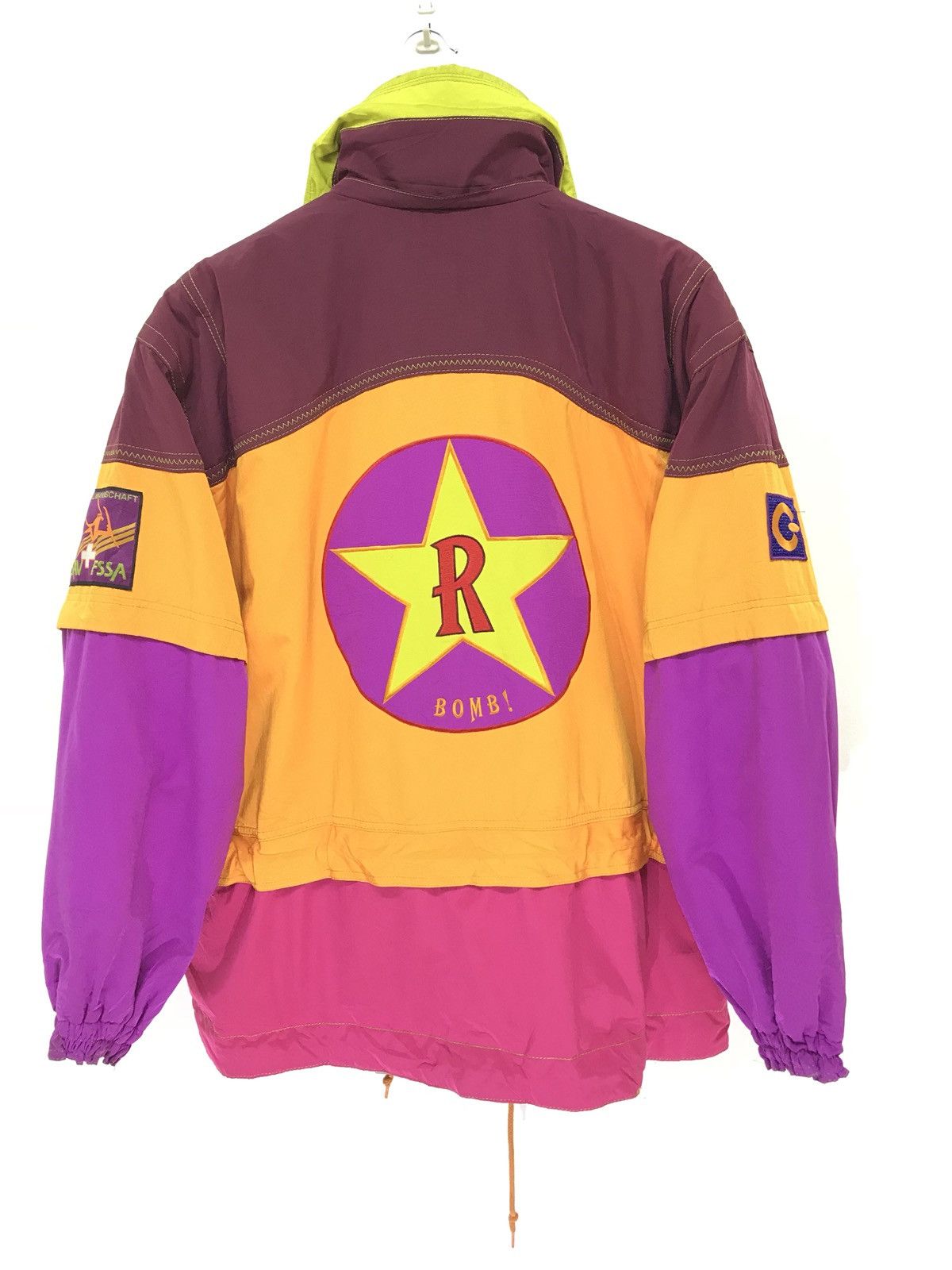 Goldwin Vtg 90s Goldwin Neon Multi Colour Block Winter Jacket Padd Size US XL / EU 56 / 4 - 1 Thumbnail