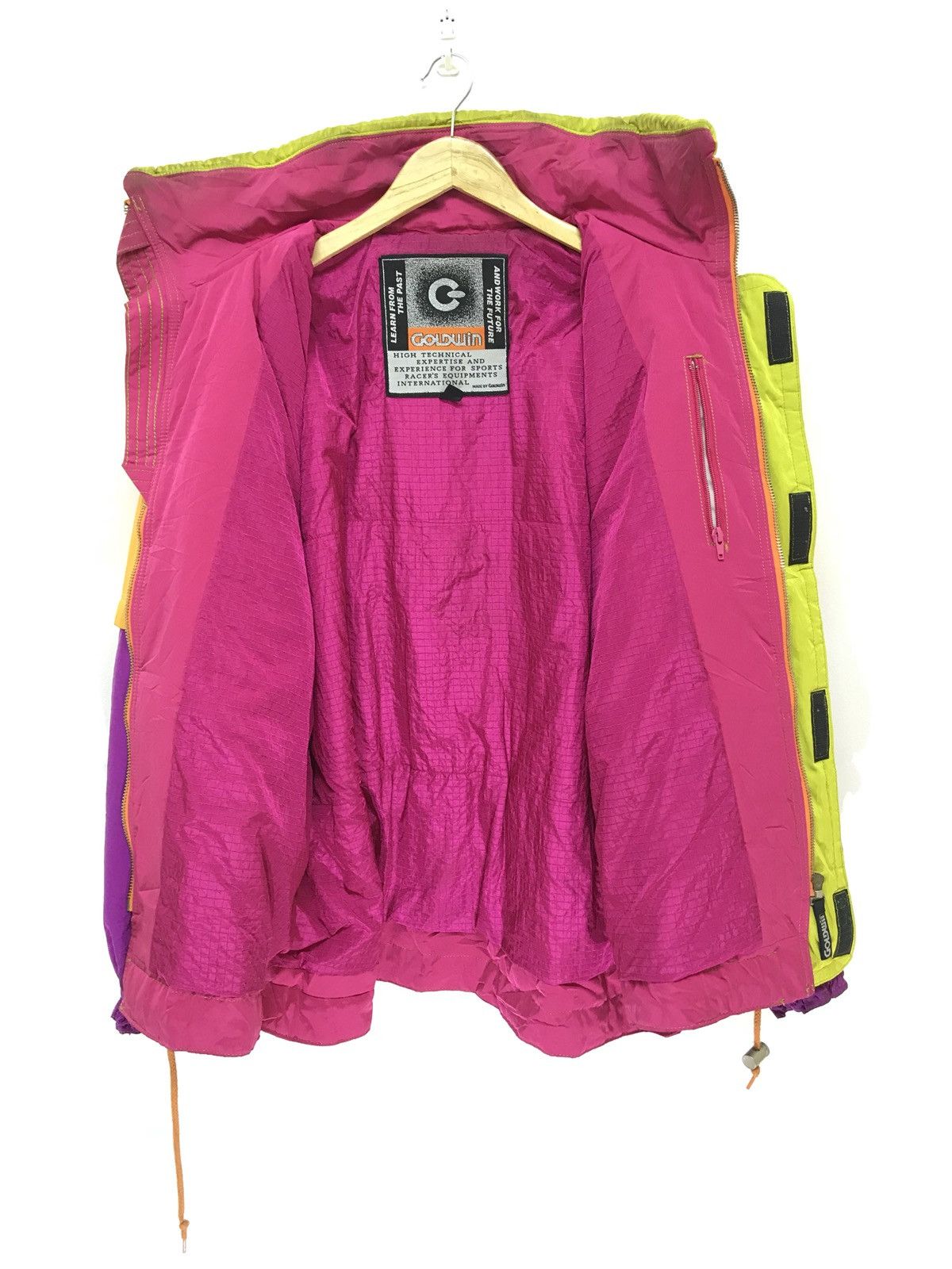 Goldwin Vtg 90s Goldwin Neon Multi Colour Block Winter Jacket Padd Size US XL / EU 56 / 4 - 8 Thumbnail
