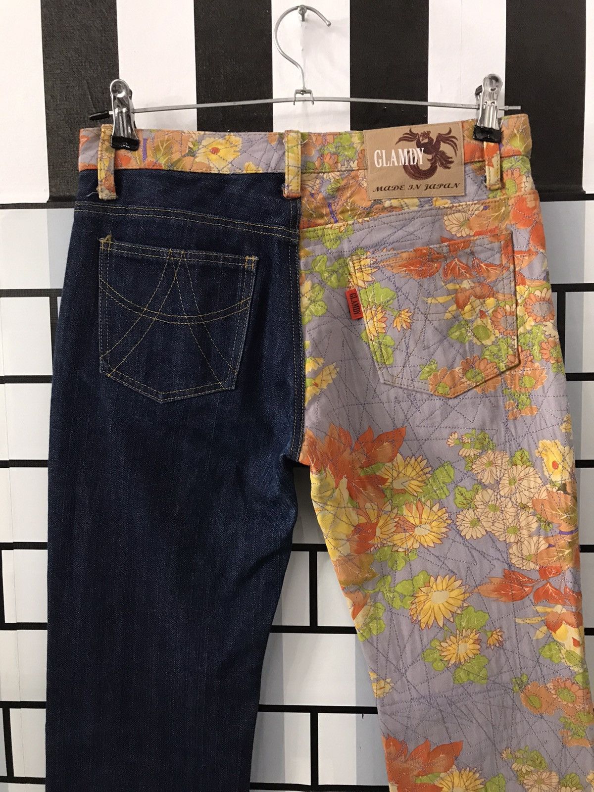 Art Comes First × Japanese Brand Japanese Brand Glamdy Reconstructed Split Flare denim pants Size US 29 - 2 Thumbnail