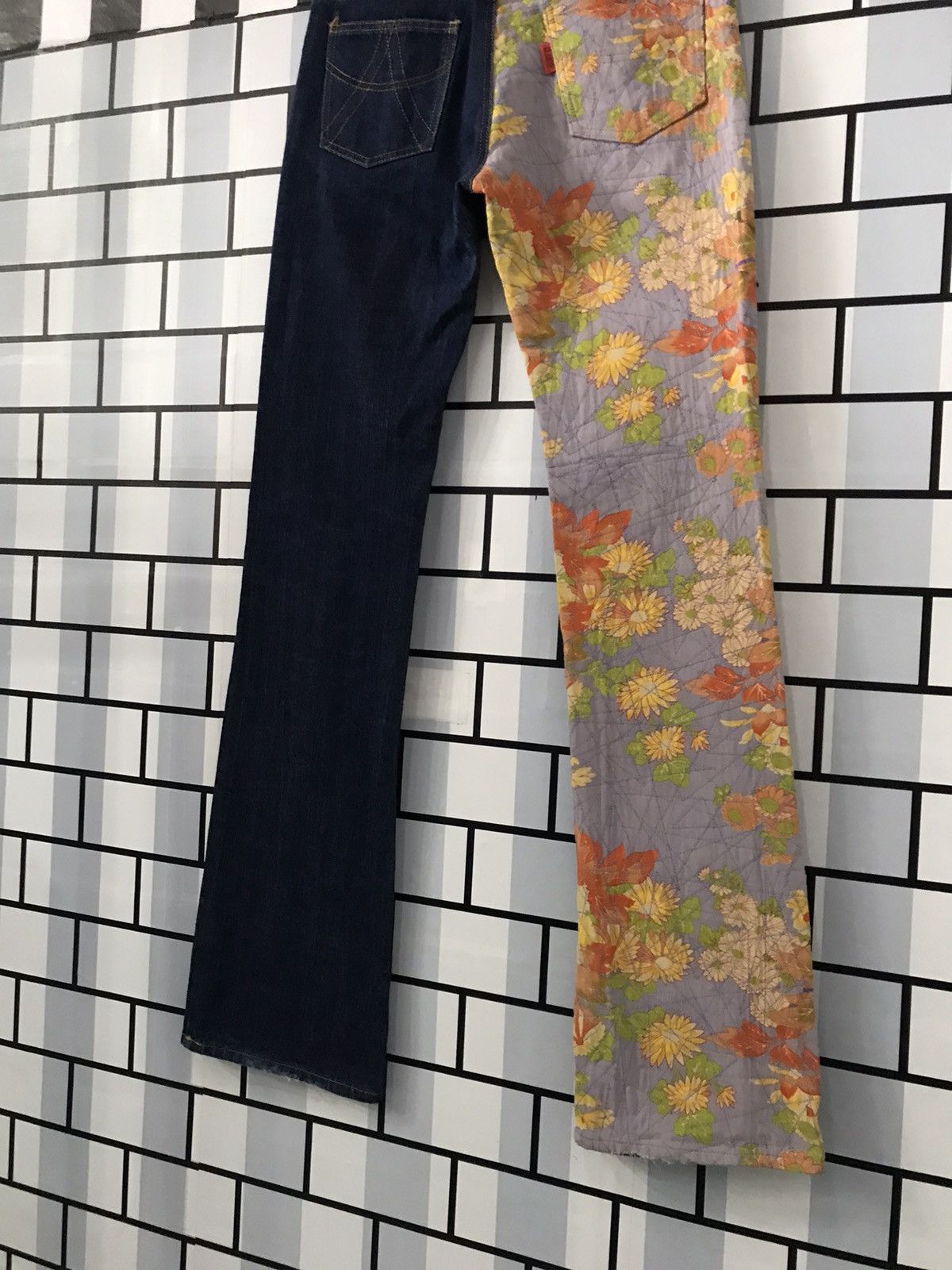 Art Comes First × Japanese Brand Japanese Brand Glamdy Reconstructed Split Flare denim pants Size US 29 - 11 Thumbnail