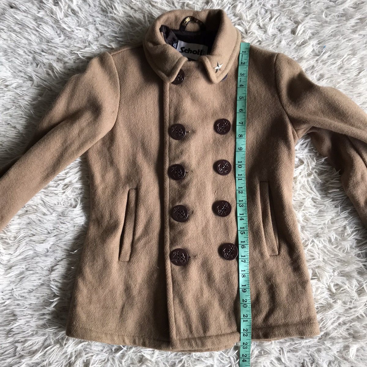 Schott SCHOTT NYC WOOL PEACOAT JACKET Size US XS / EU 42 / 0 - 9 Thumbnail