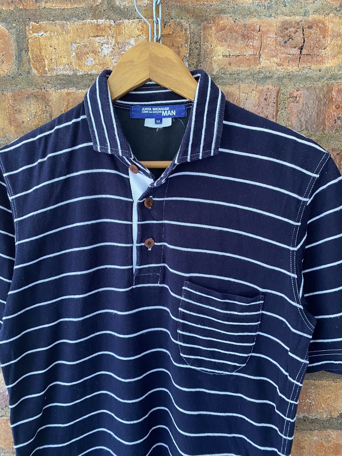 Comme des Garcons Homme AW12 Junya Watanabe Stripe polo Size US M / EU 48-50 / 2 - 4 Thumbnail