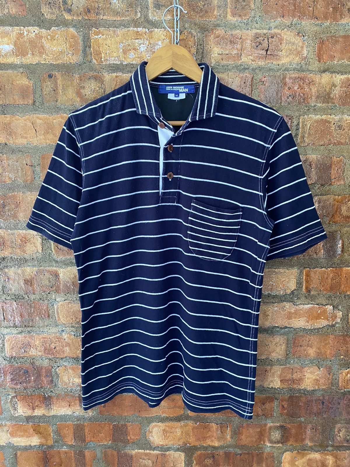 Comme des Garcons Homme AW12 Junya Watanabe Stripe polo Size US M / EU 48-50 / 2 - 3 Thumbnail