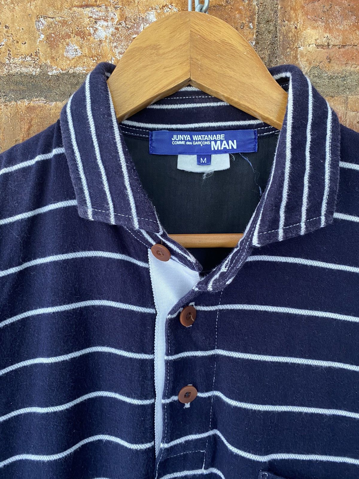 Comme des Garcons Homme AW12 Junya Watanabe Stripe polo Size US M / EU 48-50 / 2 - 5 Thumbnail