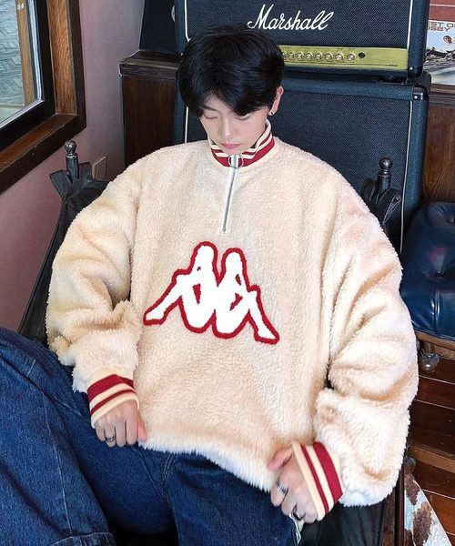 Kappa × Vintage Vintage Kappa sherpa jacket half zipped Size US L / EU 52-54 / 3 - 1 Thumbnail