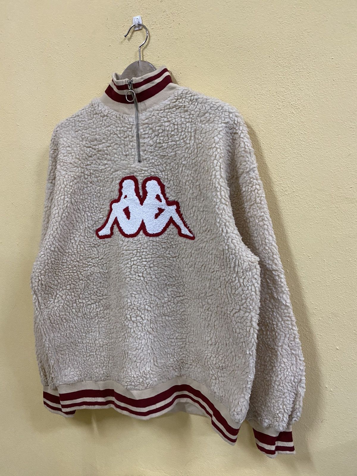 Kappa × Vintage Vintage Kappa sherpa jacket half zipped Size US L / EU 52-54 / 3 - 4 Thumbnail