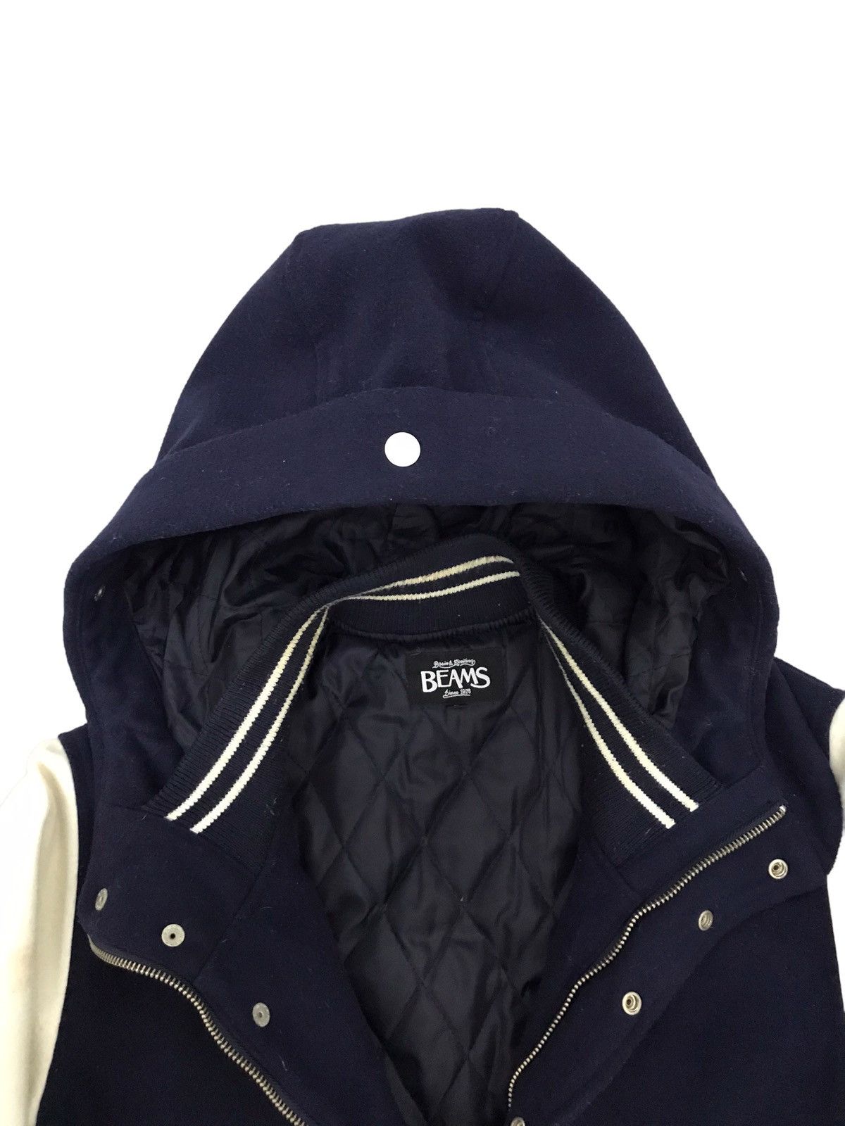Beams Plus Beams Plus Navy Blue Varsity Jacket Shawl Hooded Size US M / EU 48-50 / 2 - 3 Thumbnail