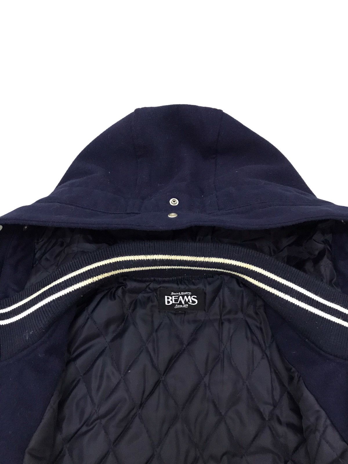 Beams Plus Beams Plus Navy Blue Varsity Jacket Shawl Hooded Size US M / EU 48-50 / 2 - 6 Thumbnail