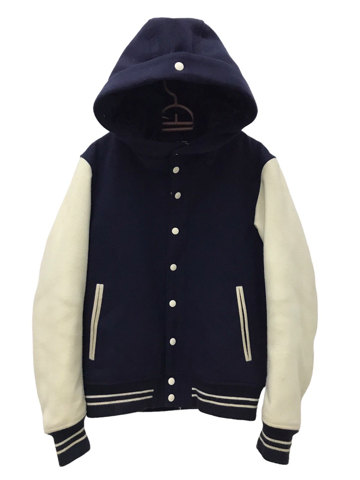Beams Plus Beams Plus Navy Blue Varsity Jacket Shawl Hooded Size US M / EU 48-50 / 2 - 8 Thumbnail