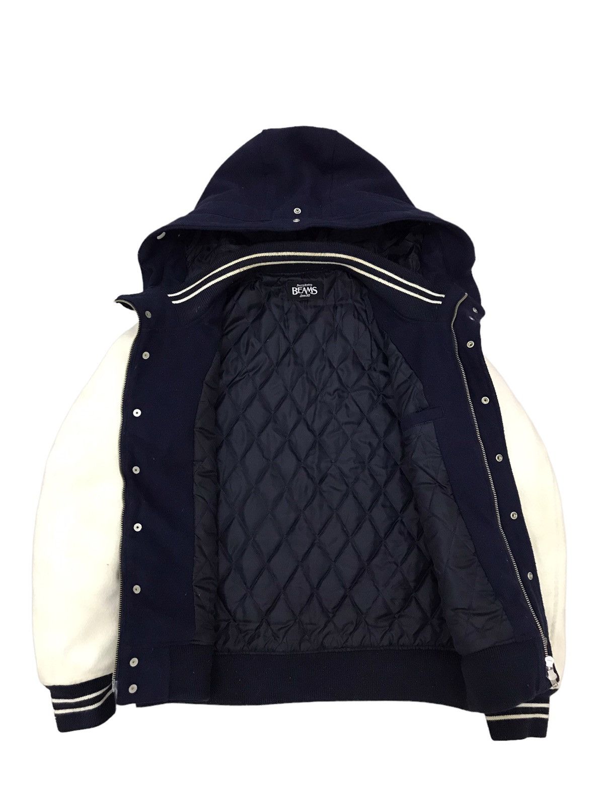 Beams Plus Beams Plus Navy Blue Varsity Jacket Shawl Hooded Size US M / EU 48-50 / 2 - 5 Thumbnail