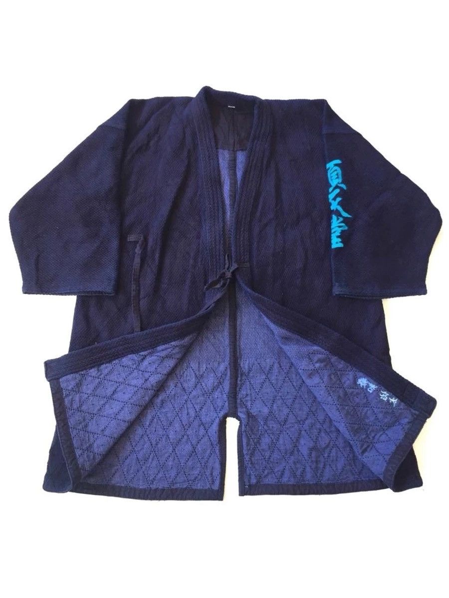 Indigo × Vintage Final Drop🔥Vintage Sashiko Indigo Blue Kimono Jacket Size US XL / EU 56 / 4 - 1 Thumbnail