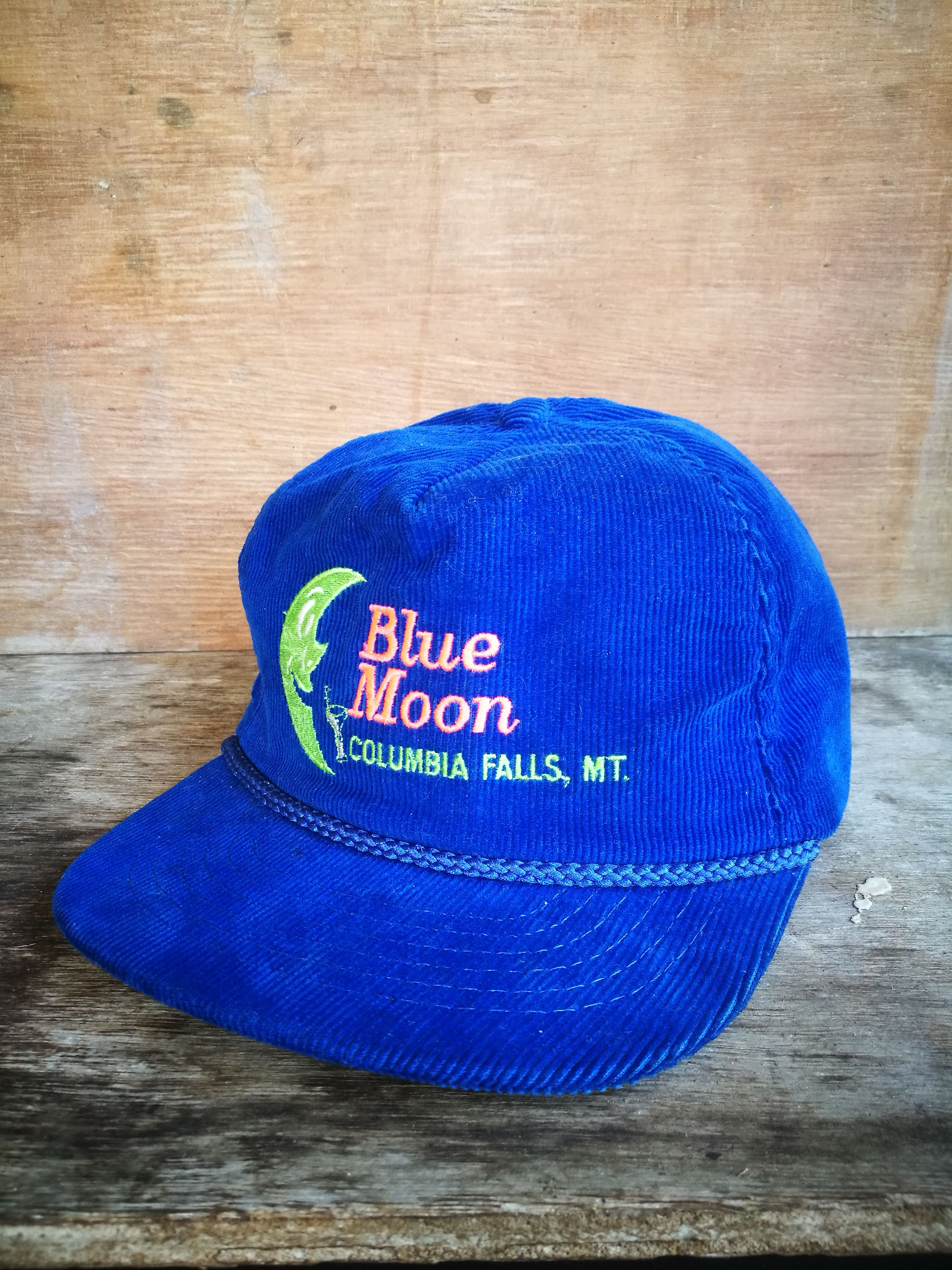 Vintage VINTAGE CORDUROY BLUE MOON COLUMBIA FALLS,MT CAP Size ONE SIZE - 2 Thumbnail