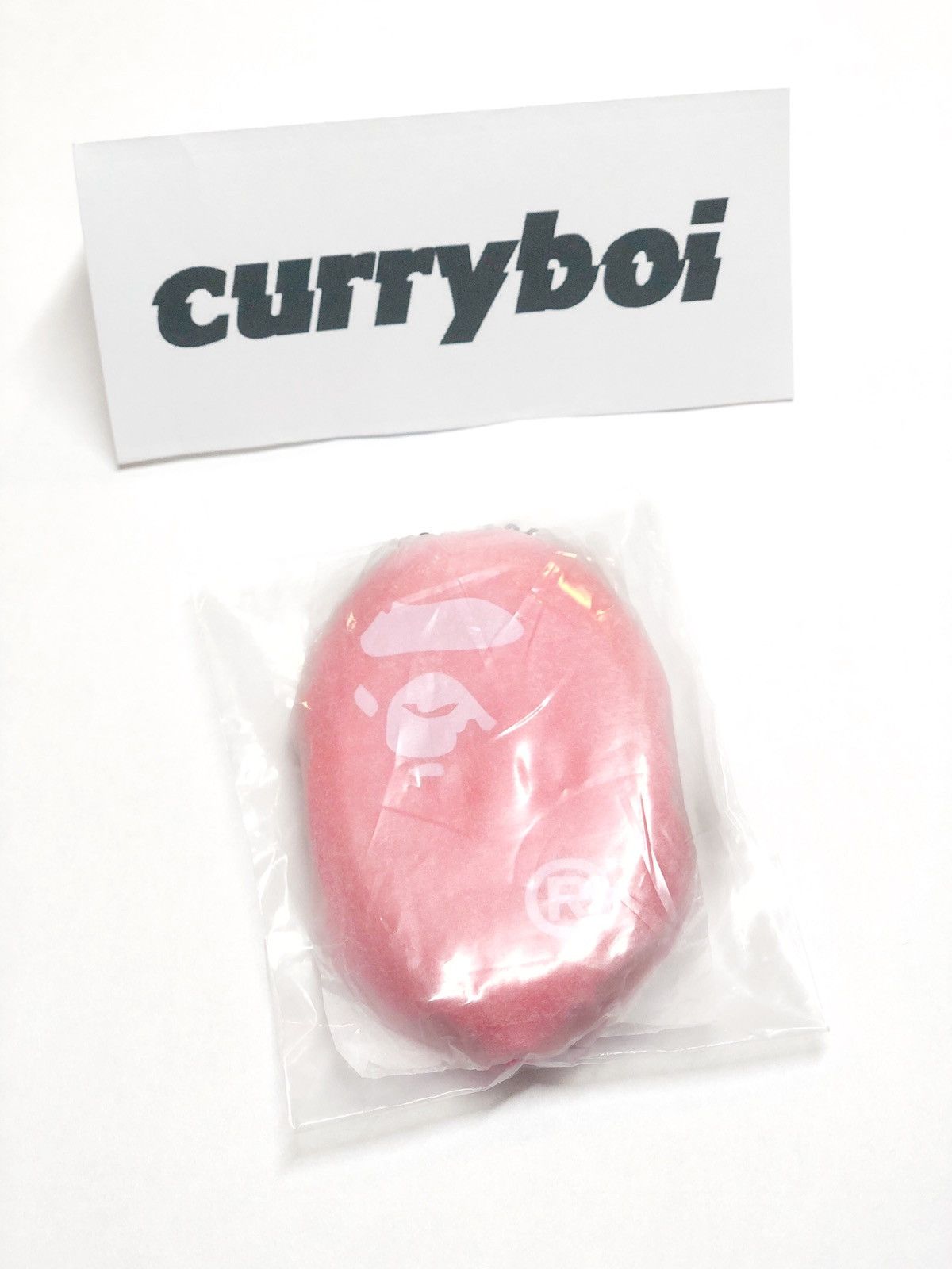 Bape Bape Ape Head Coin Pouch Keychain Pink Size ONE SIZE - 2 Thumbnail