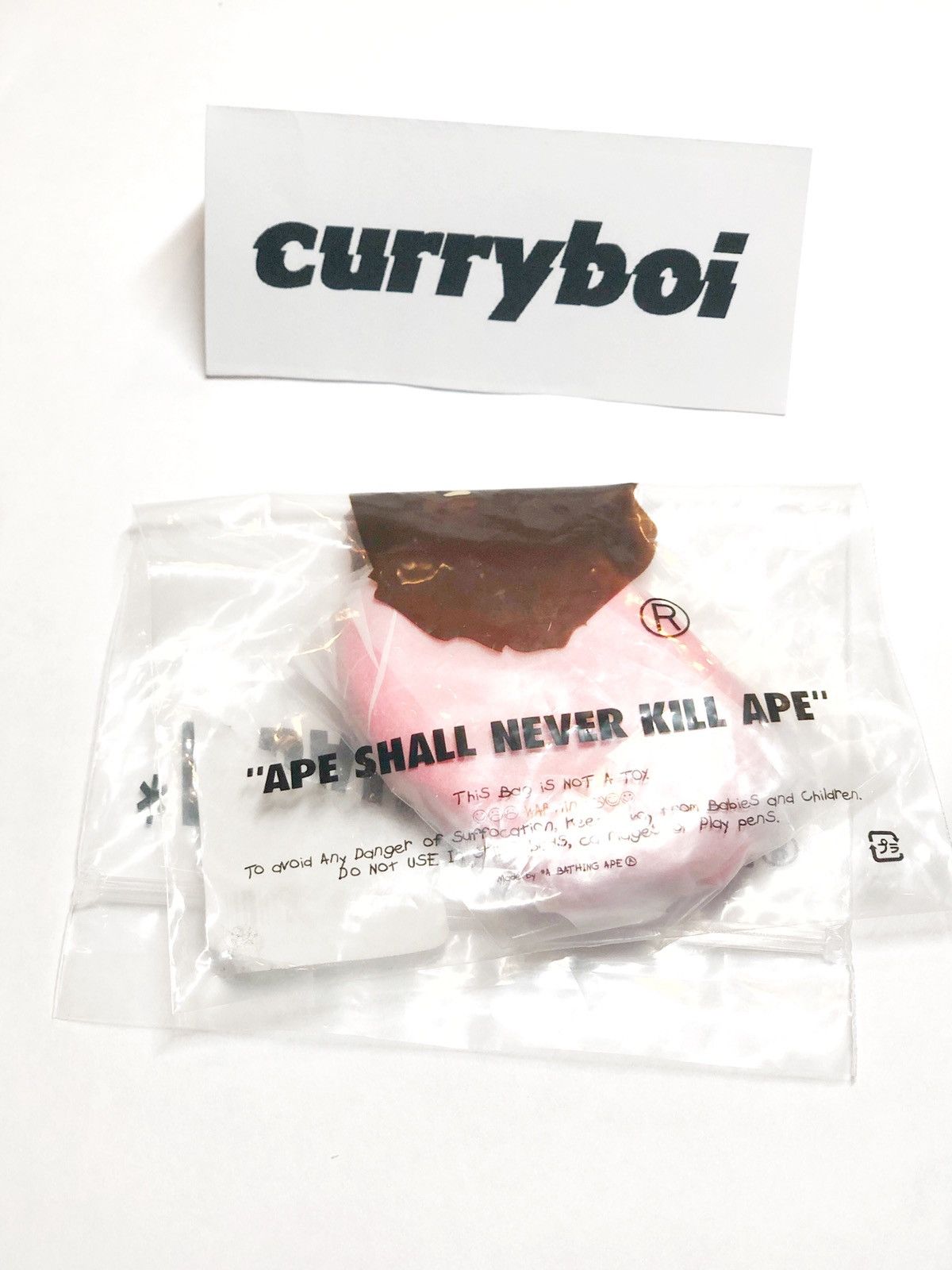 Bape Bape Ape Head Coin Pouch Keychain Pink Size ONE SIZE - 3 Thumbnail