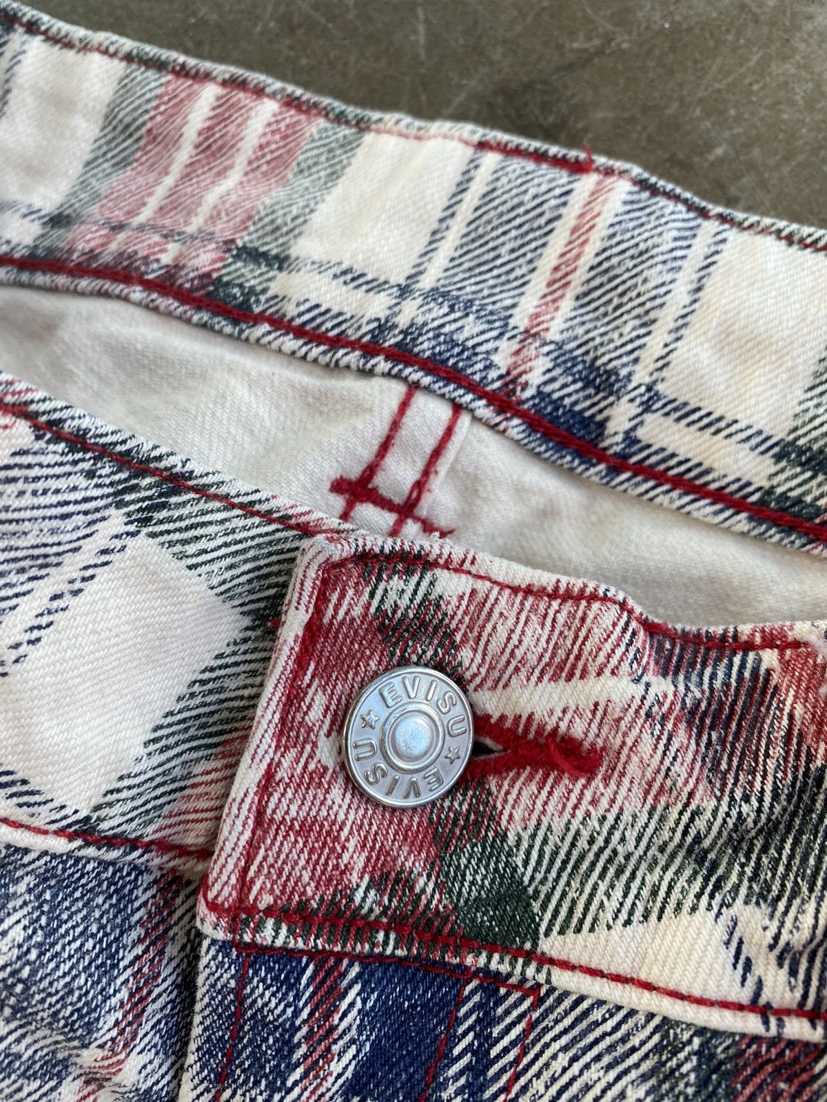 Evisu Evisu Plaid / Flannel Skinny Jeans Seagull Wing Pocket Sz 28 Size US 28 / EU 44 - 7 Thumbnail