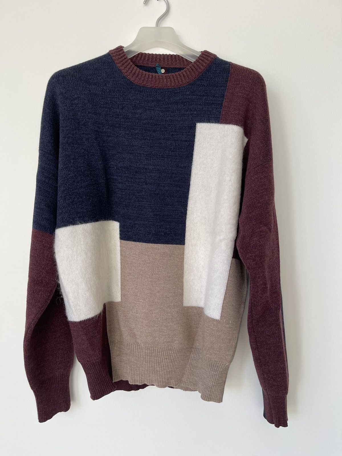 Image of Oamc Wool/mohair Panelled Sweater, Xl, Men's