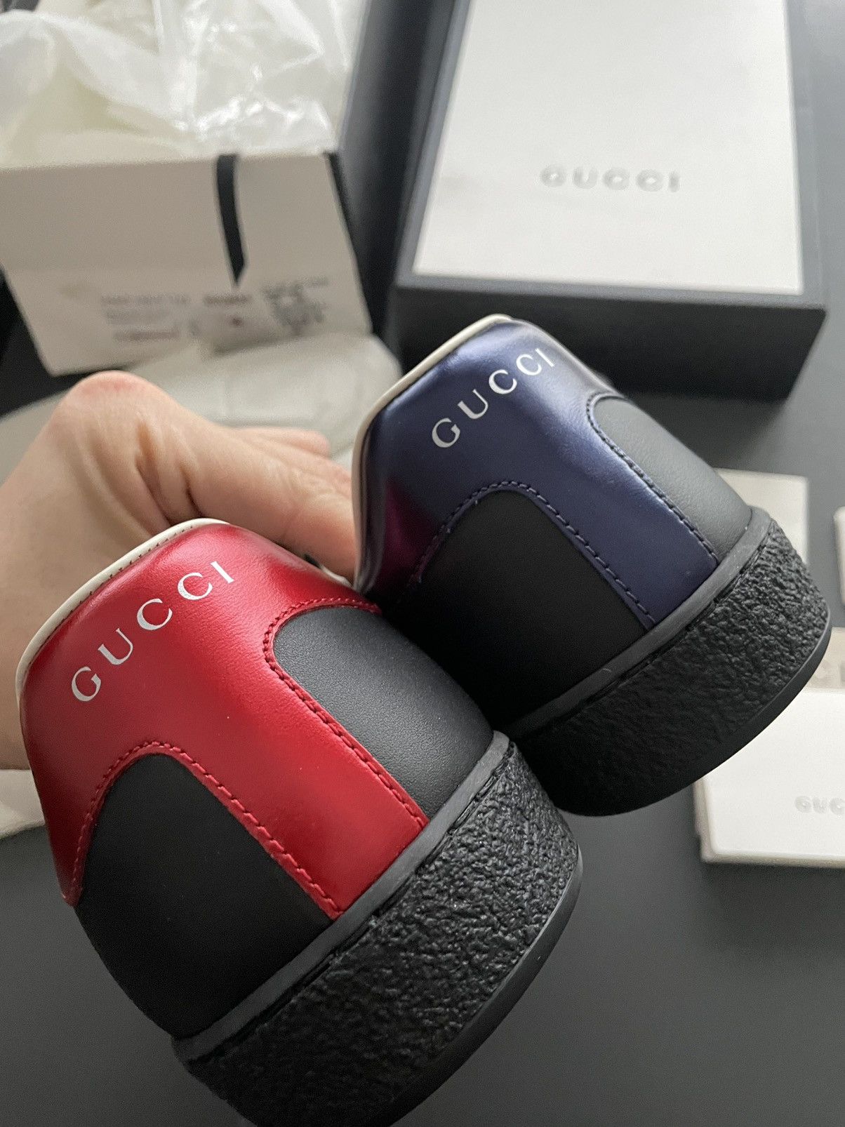 Gucci Rare Brand New Limited Edition Panther Leather ACE Sneaker Size US 10 / EU 43 - 20 Thumbnail