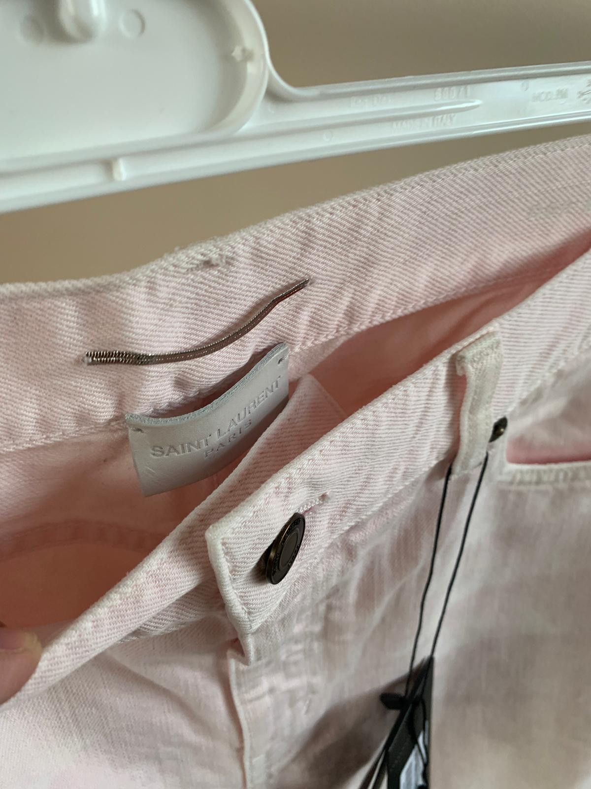 Saint Laurent Paris o1rshd1 D02 Denim in Light Pink Size US 33 - 8 Thumbnail