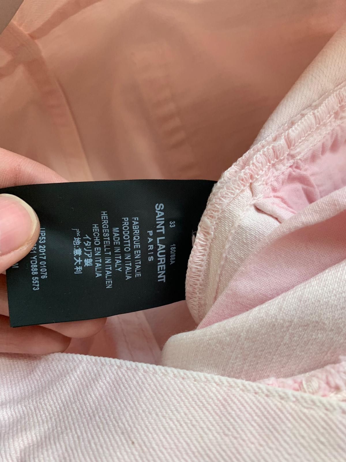 Saint Laurent Paris o1rshd1 D02 Denim in Light Pink Size US 33 - 11 Thumbnail