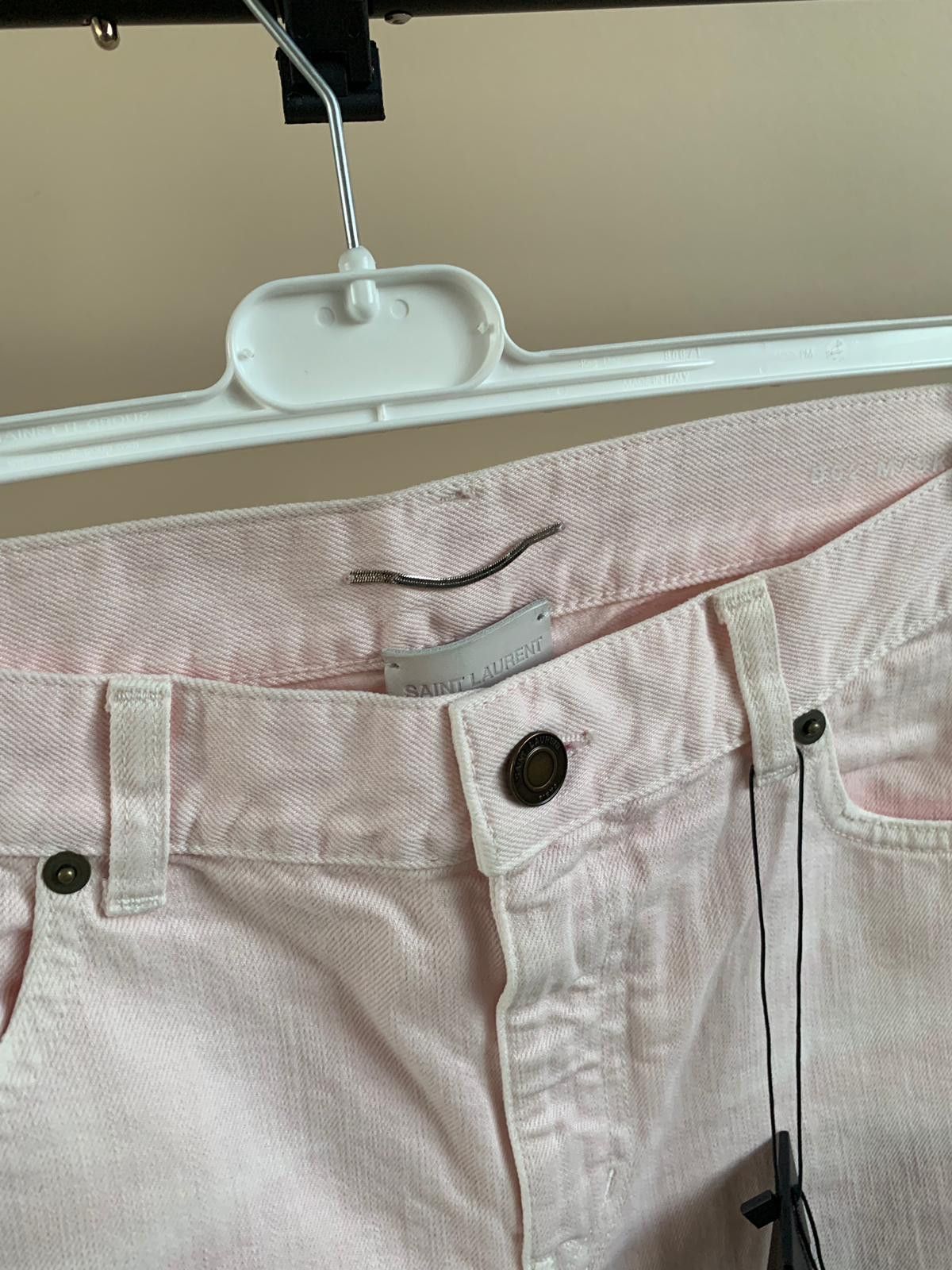 Saint Laurent Paris o1rshd1 D02 Denim in Light Pink Size US 33 - 9 Thumbnail