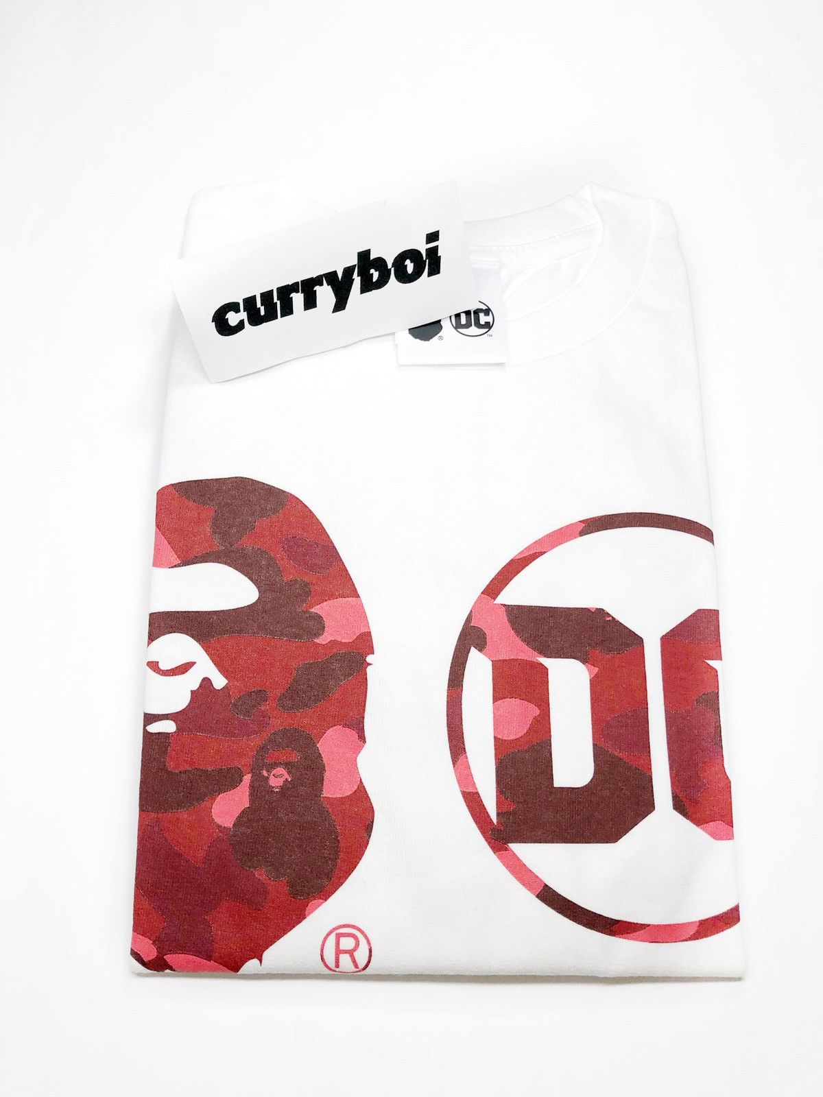 Bape Bape x DC Superman Apehead DC Logo Tee White/Red Size US M / EU 48-50 / 2 - 2 Thumbnail