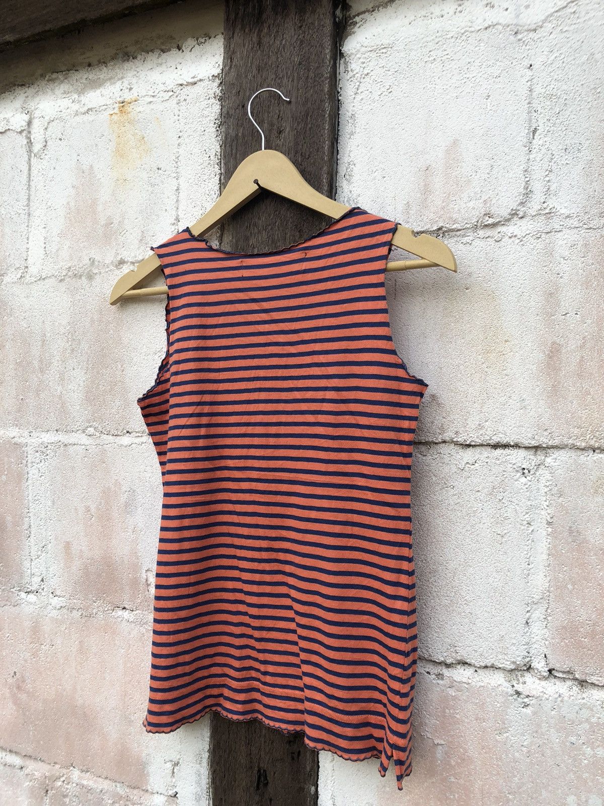 Issey Miyake × mercibeaucoup Issey Miyaki Mercibeaucoup Tank Top Singlet Stripe Size XS / US 0-2 / IT 36-38 - 4 Thumbnail