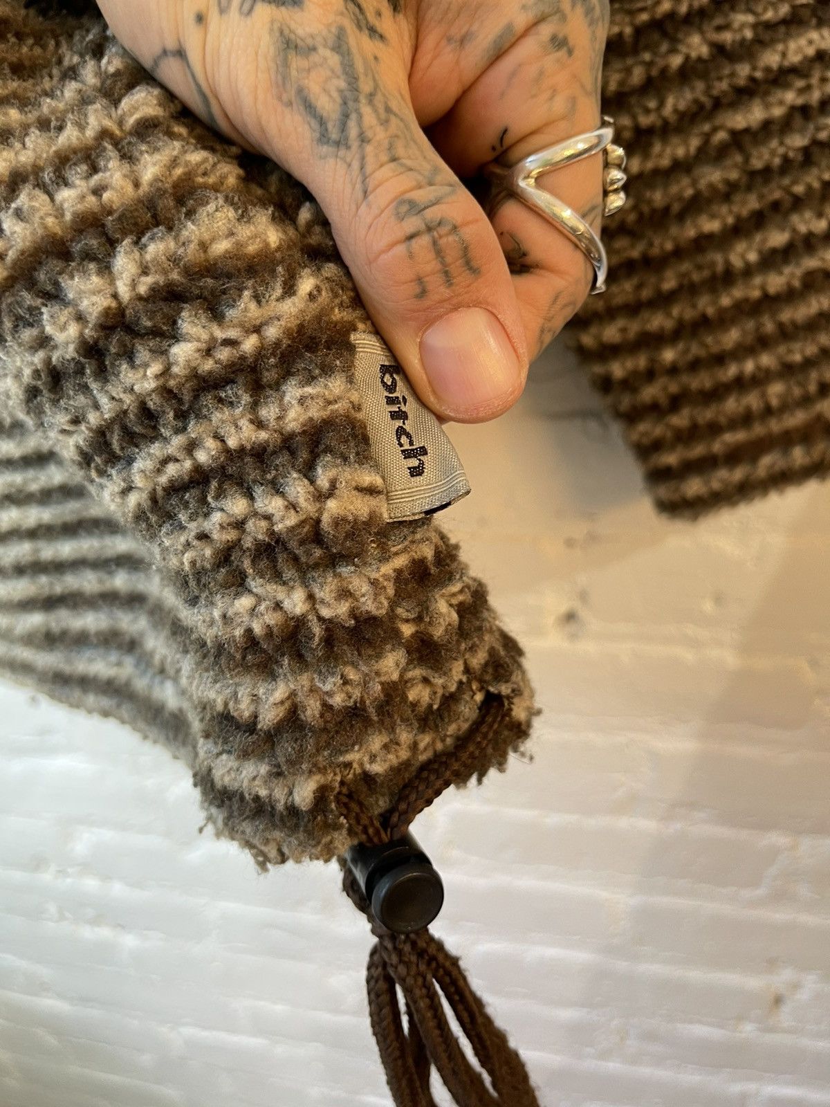 Vintage 90s BITCH SKATEBOARDS SHERPA FLEECE STRIPED HALF ZIP JACKET Size US M / EU 48-50 / 2 - 7 Thumbnail
