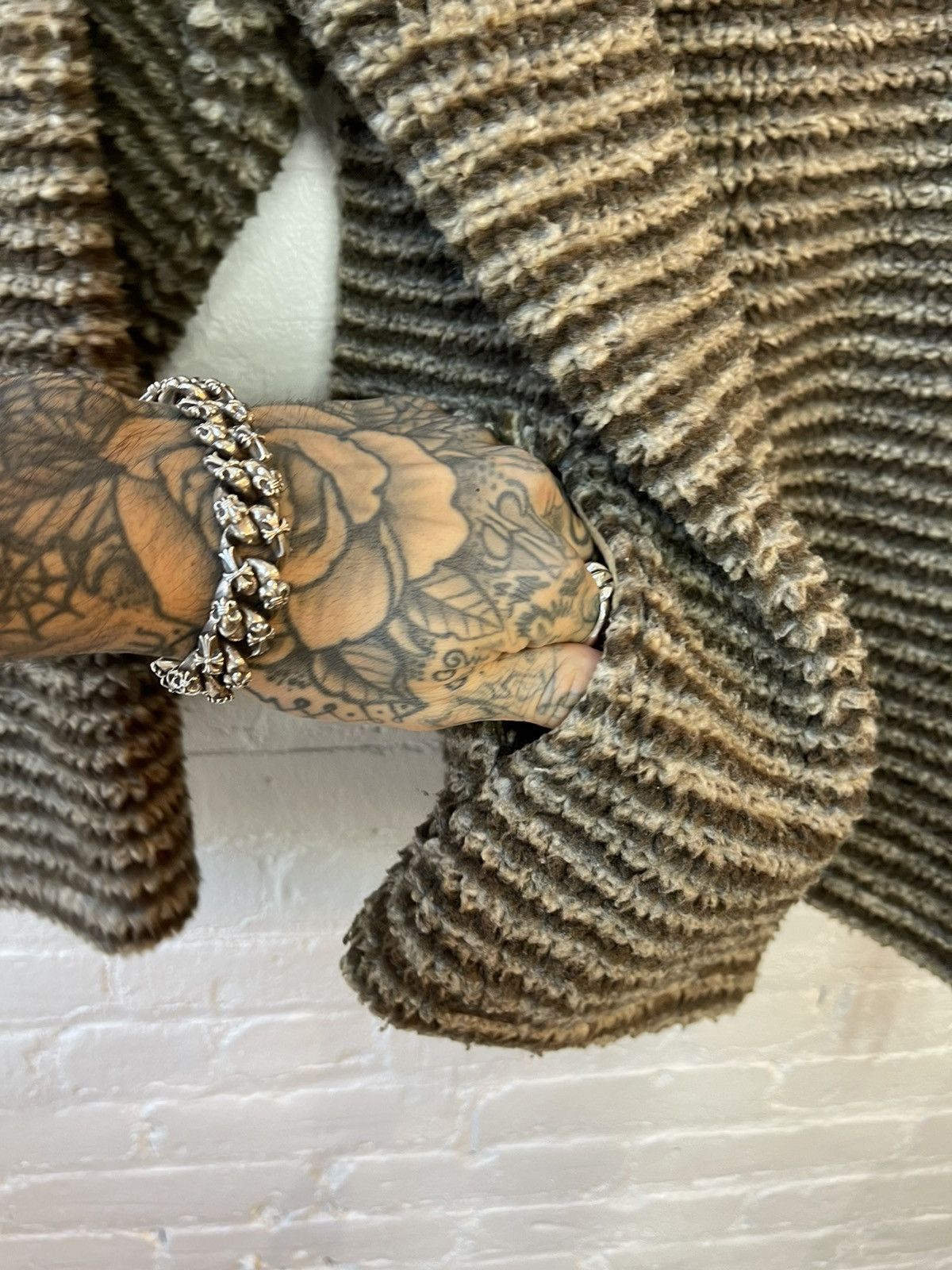 Vintage 90s BITCH SKATEBOARDS SHERPA FLEECE STRIPED HALF ZIP JACKET Size US M / EU 48-50 / 2 - 8 Thumbnail