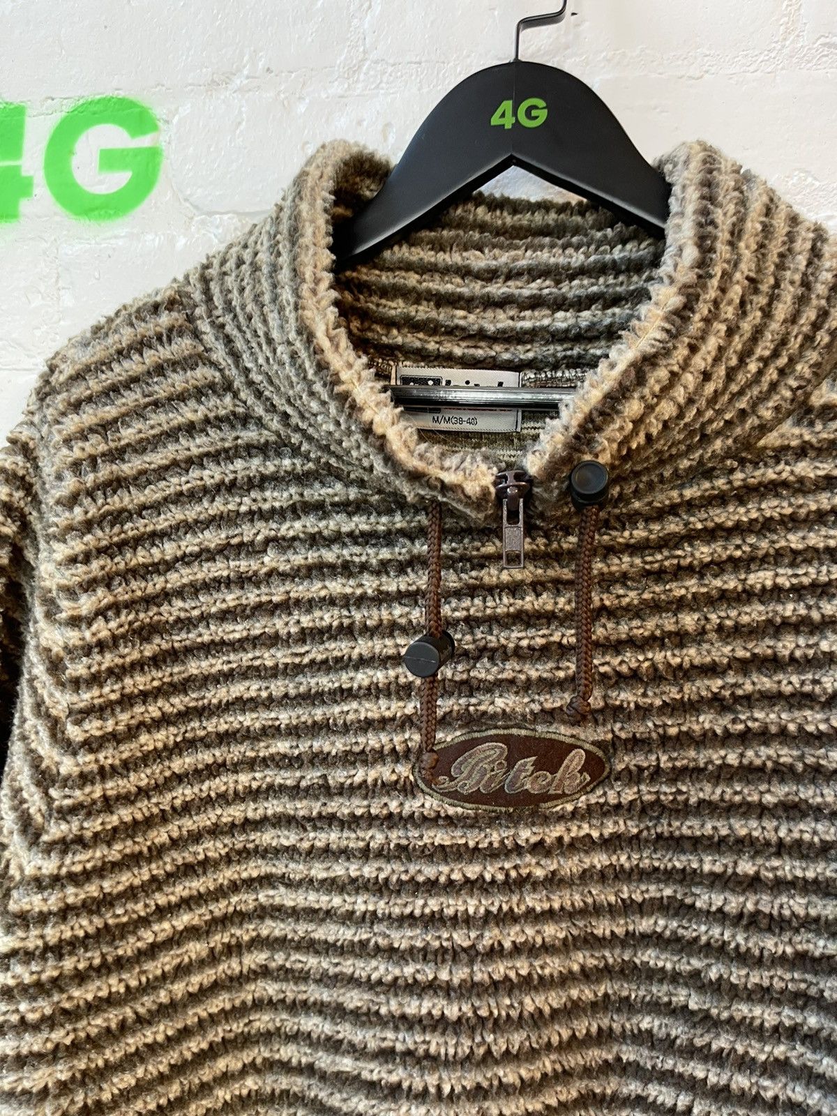 Vintage 90s BITCH SKATEBOARDS SHERPA FLEECE STRIPED HALF ZIP JACKET Size US M / EU 48-50 / 2 - 2 Thumbnail