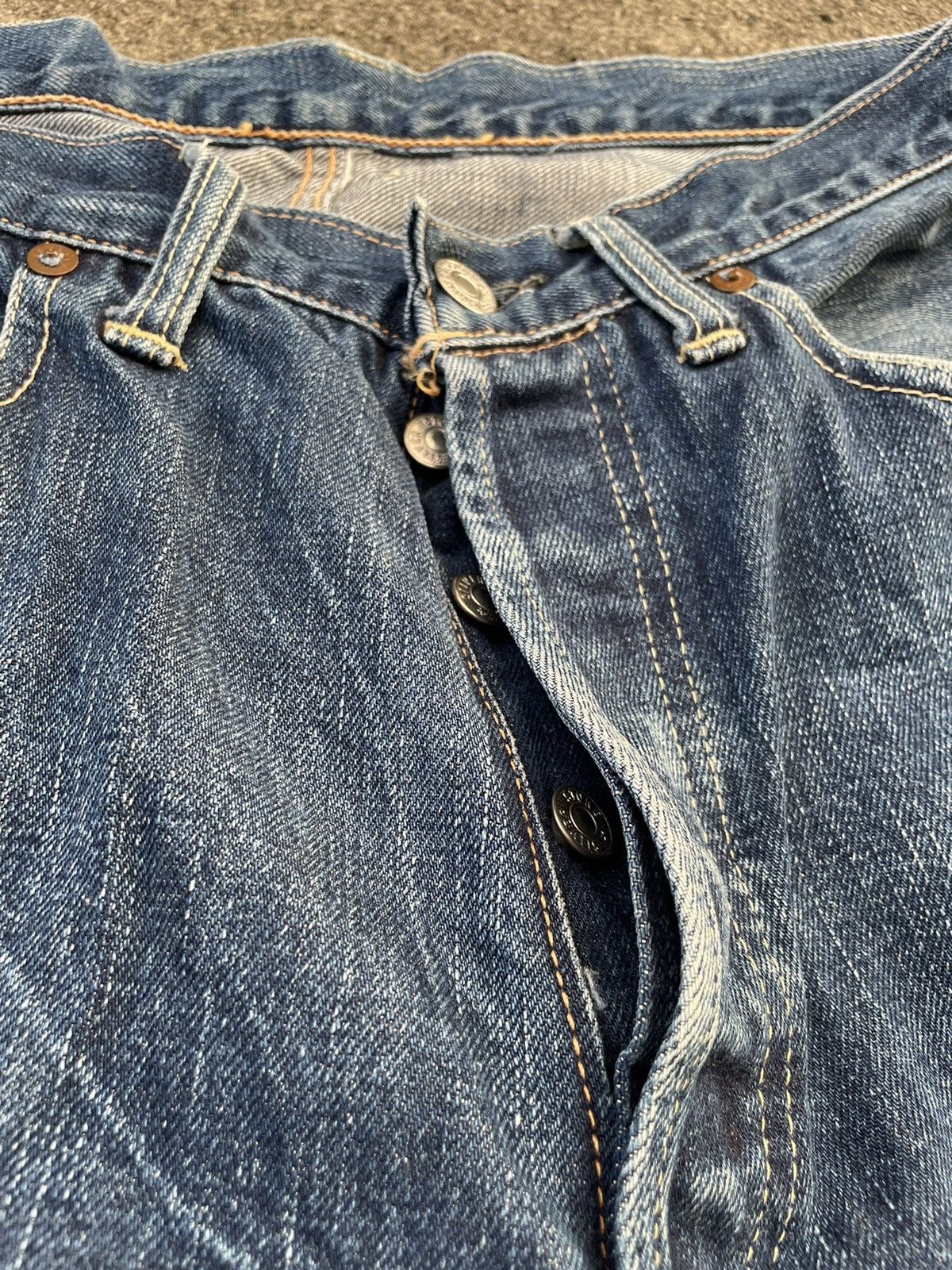 The Silver Stone Vintage Silverstone Selvedge Distressed Faded Jeans Size US 30 / EU 46 - 4 Thumbnail