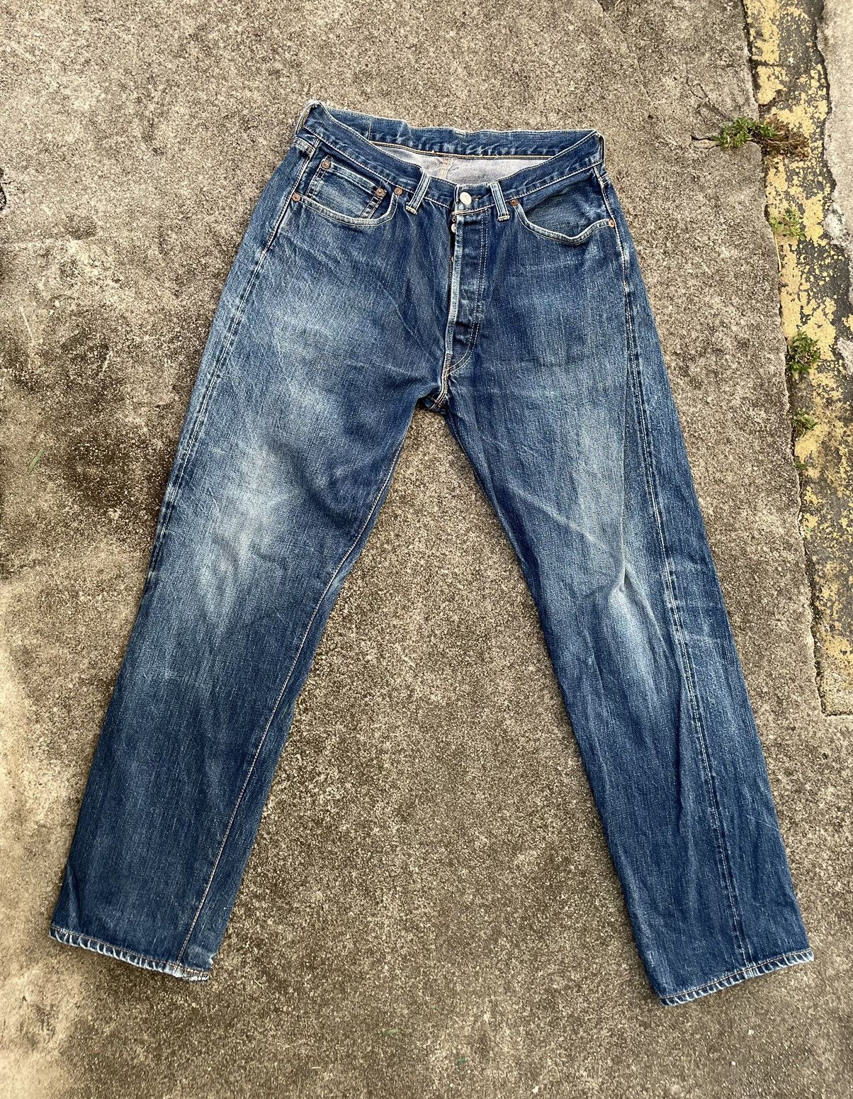 The Silver Stone Vintage Silverstone Selvedge Distressed Faded Jeans Size US 30 / EU 46 - 2 Thumbnail