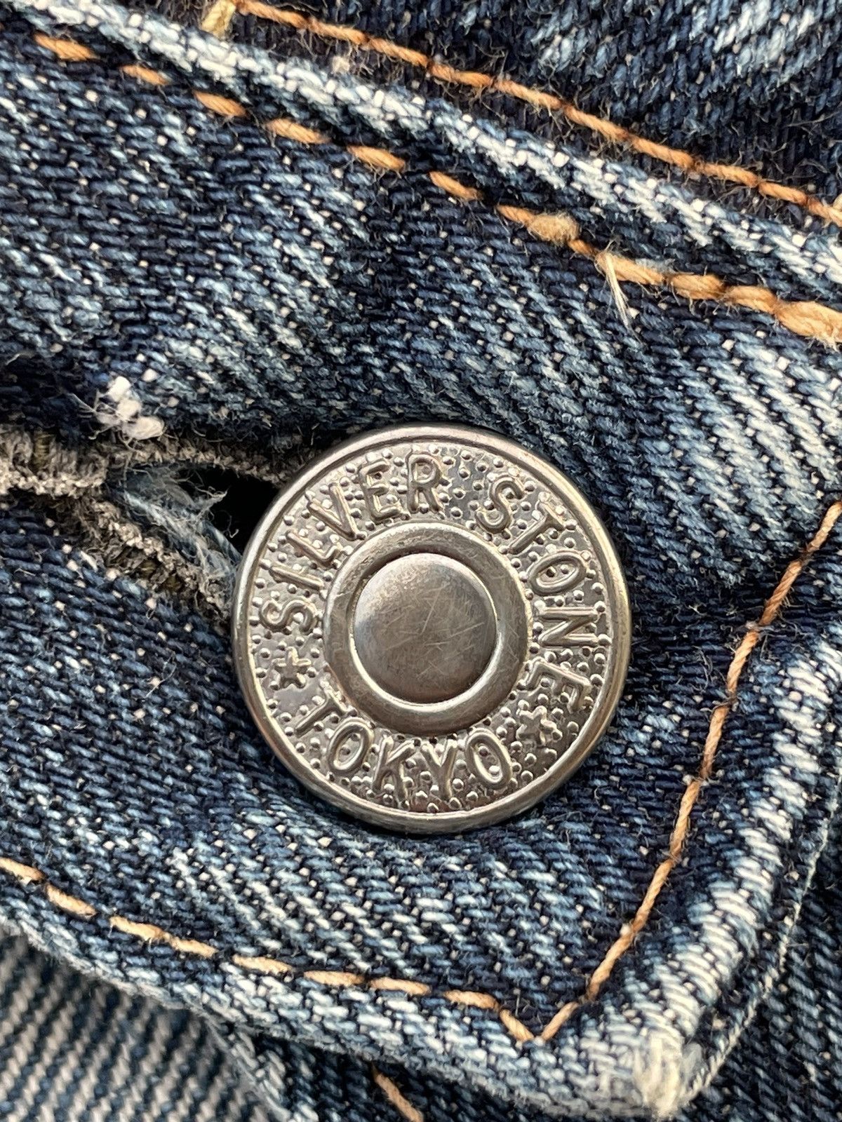 The Silver Stone Vintage Silverstone Selvedge Distressed Faded Jeans Size US 30 / EU 46 - 17 Thumbnail