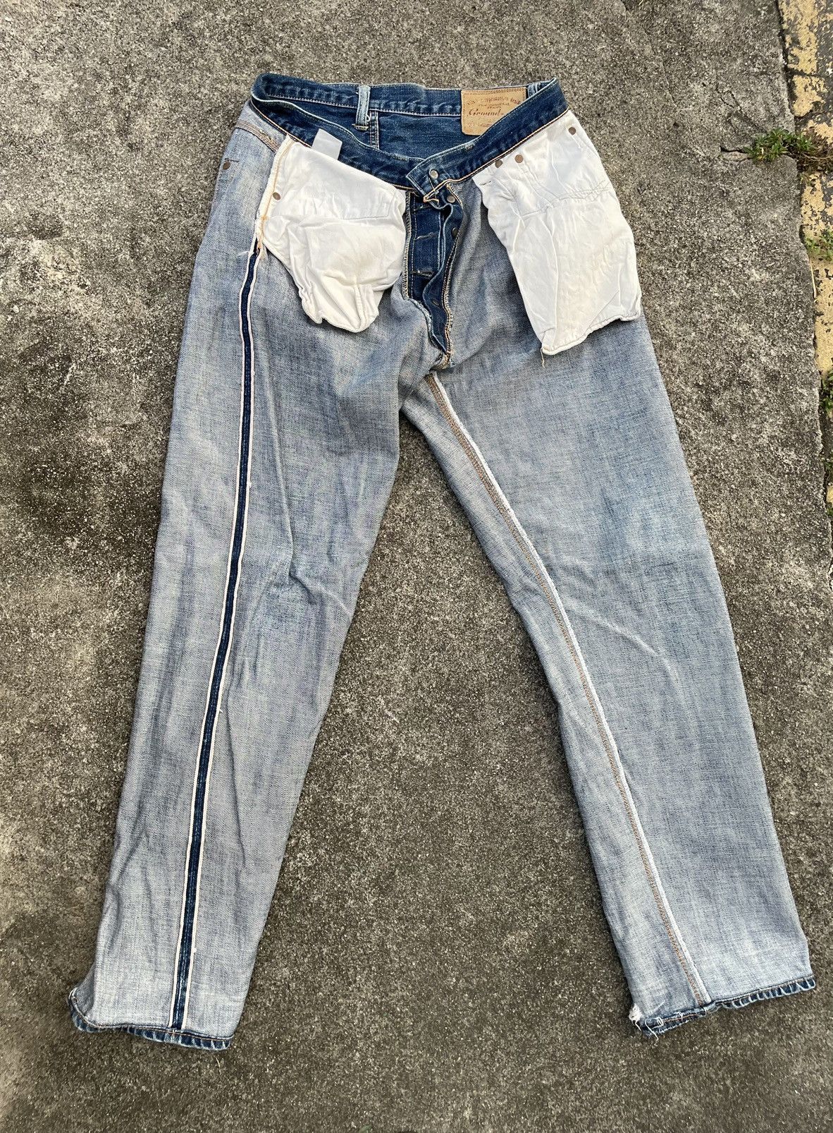 The Silver Stone Vintage Silverstone Selvedge Distressed Faded Jeans Size US 30 / EU 46 - 14 Thumbnail