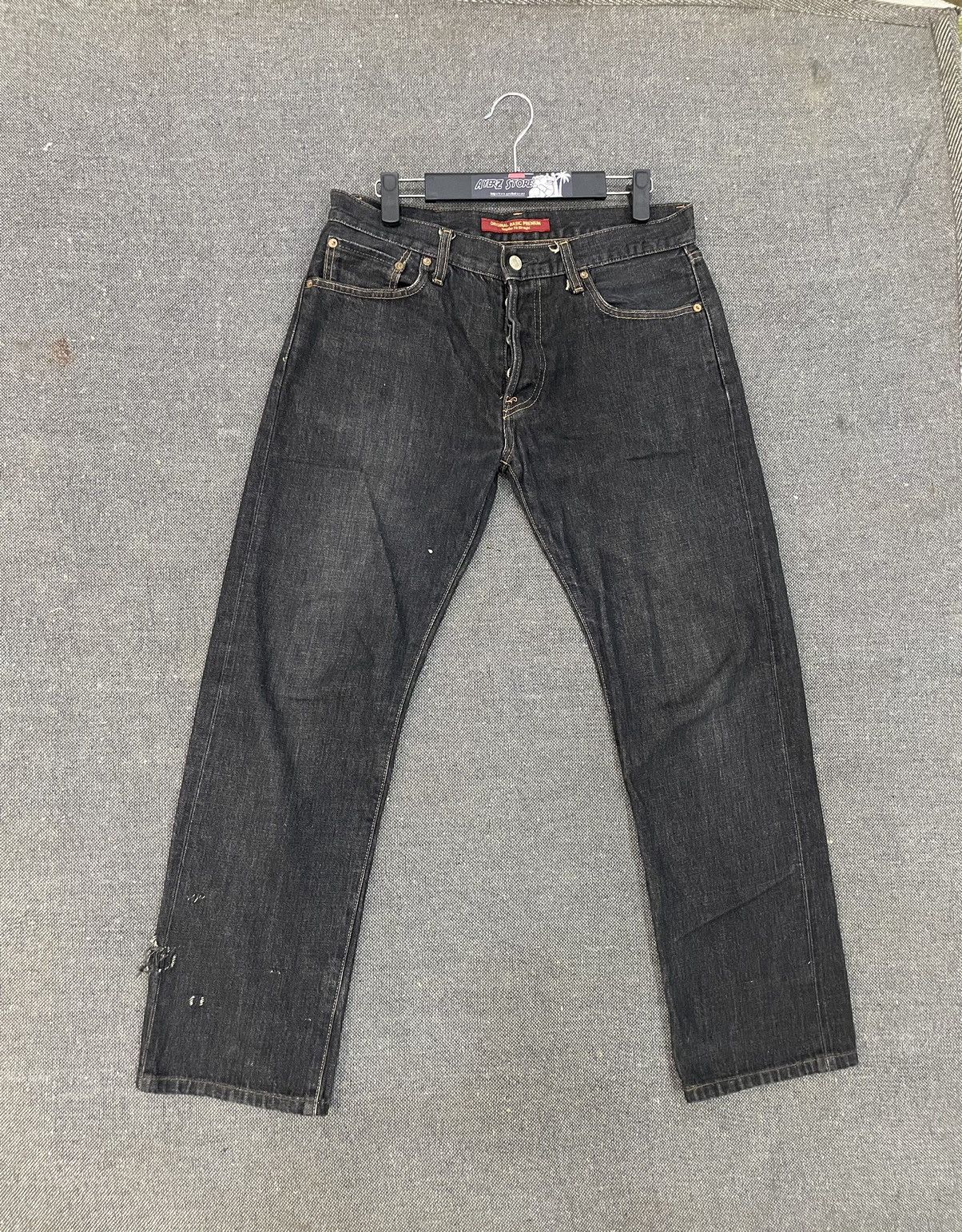 Uniqlo × Vintage Vintage Uniqlo S-002 Selvedge Distressed Regular Fits Jeans Size US 32 / EU 48 - 1 Thumbnail