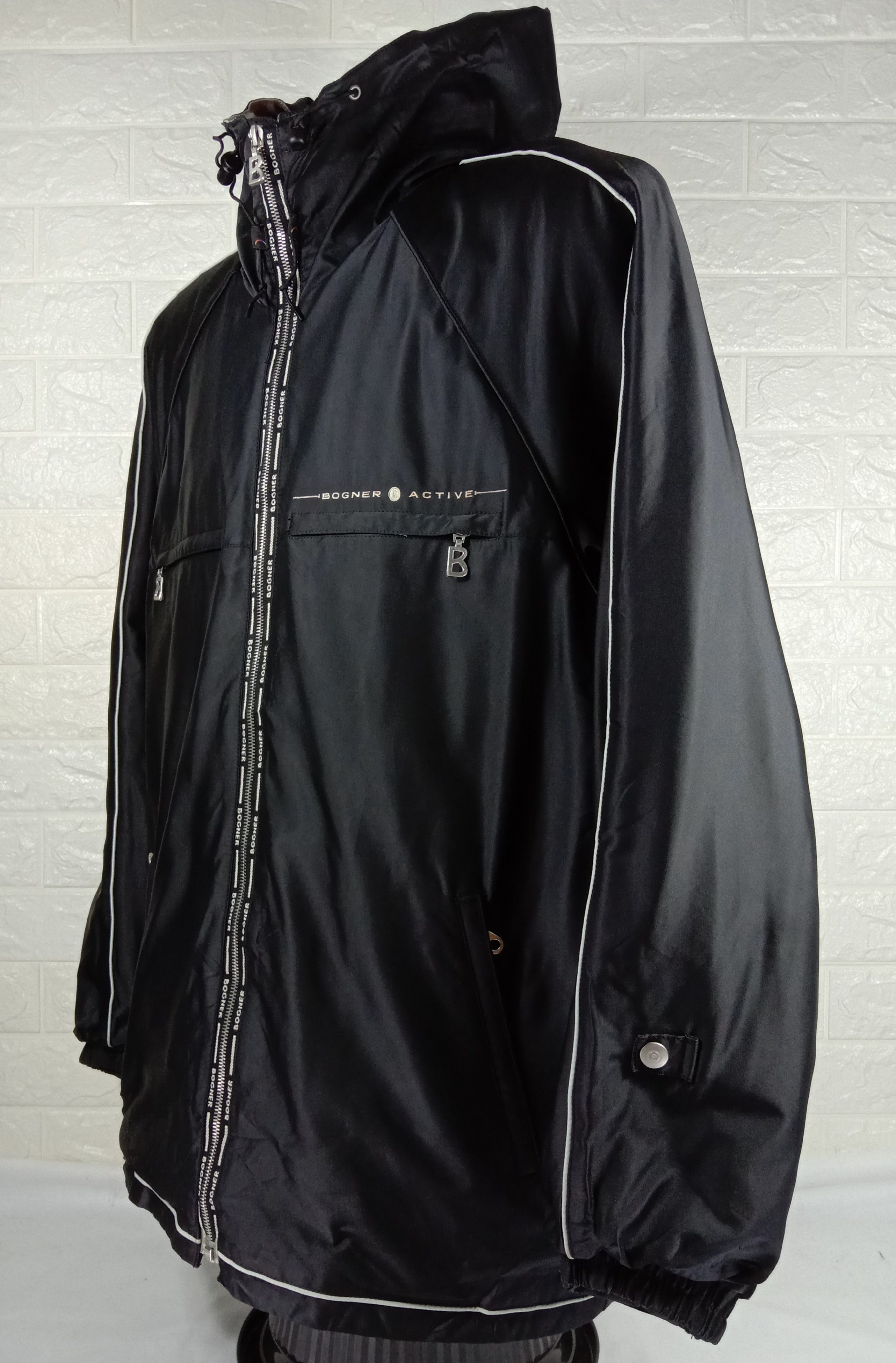 Bogner Vintage Bogner Black Winter Ski / Snowboard Hoodie Jacket Size US XL / EU 56 / 4 - 4 Thumbnail