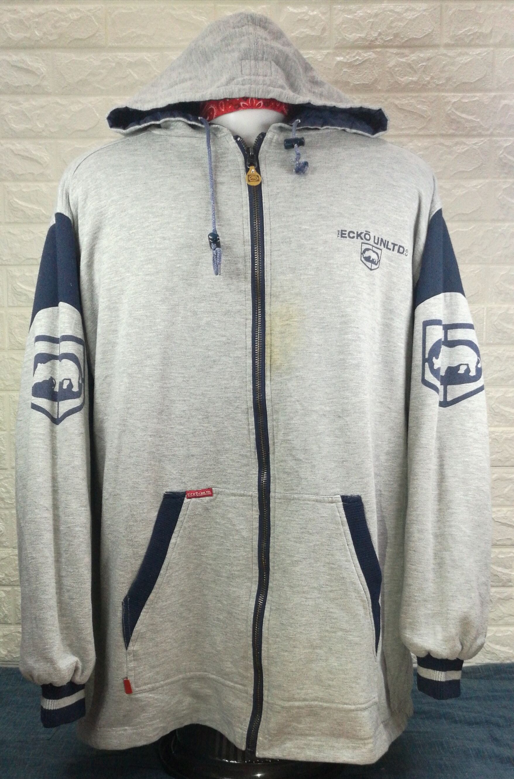 Ecko Unltd. Vintage Ecko Unltd Reversible Hoodie Big Logo Jacket Size US XXL / EU 58 / 5 - 2 Thumbnail