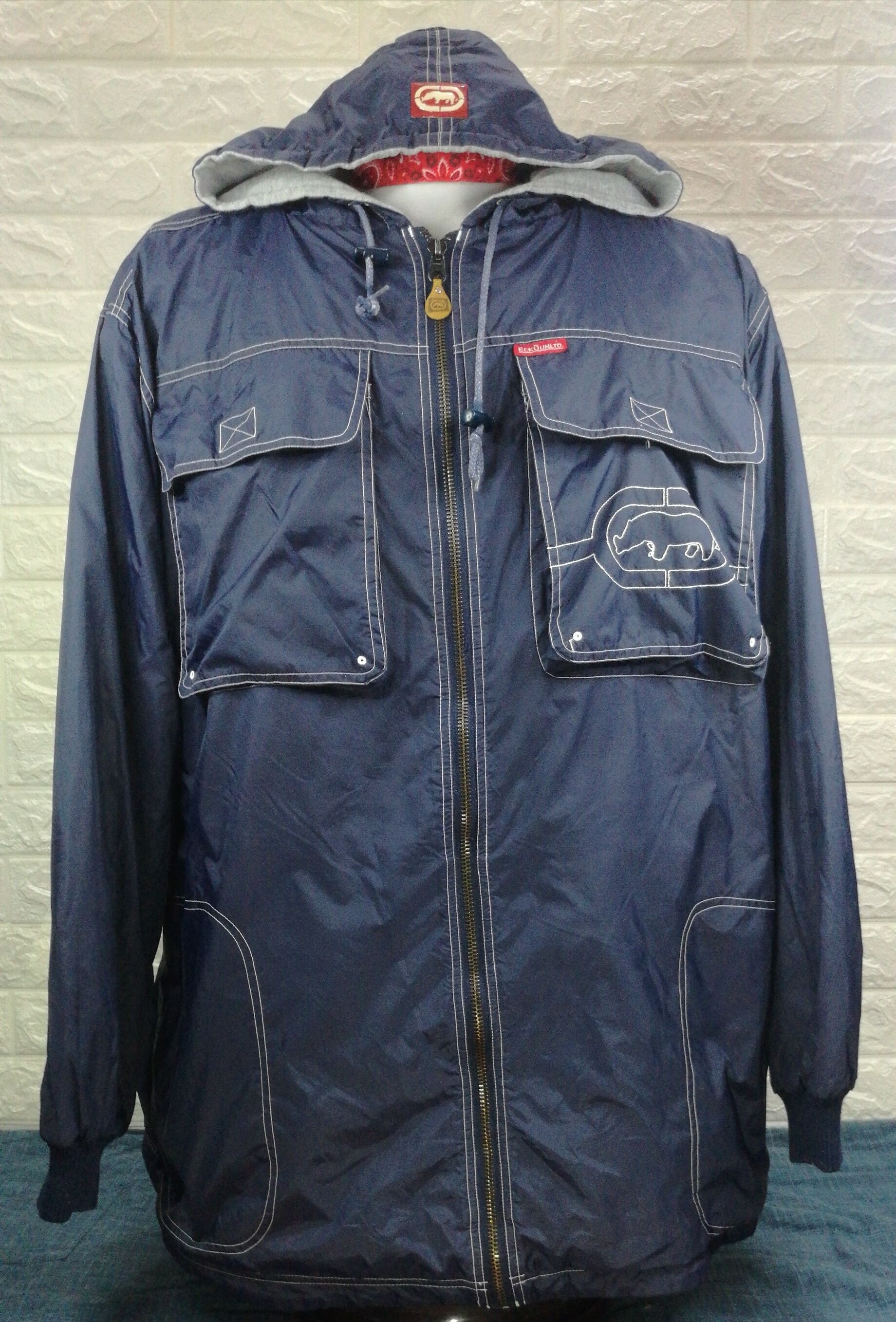 Ecko Unltd. Vintage Ecko Unltd Reversible Hoodie Big Logo Jacket Size US XXL / EU 58 / 5 - 10 Thumbnail
