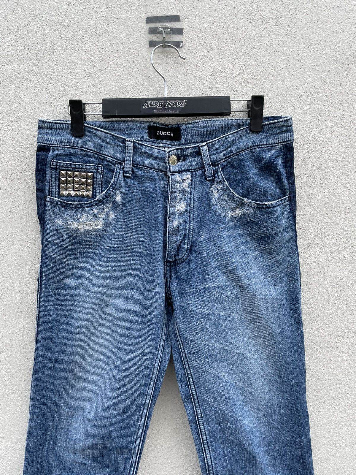 CABANE de ZUCCa Zucca Distressed Denim Jeans Made In Japan Size US 30 / EU 46 - 2 Thumbnail