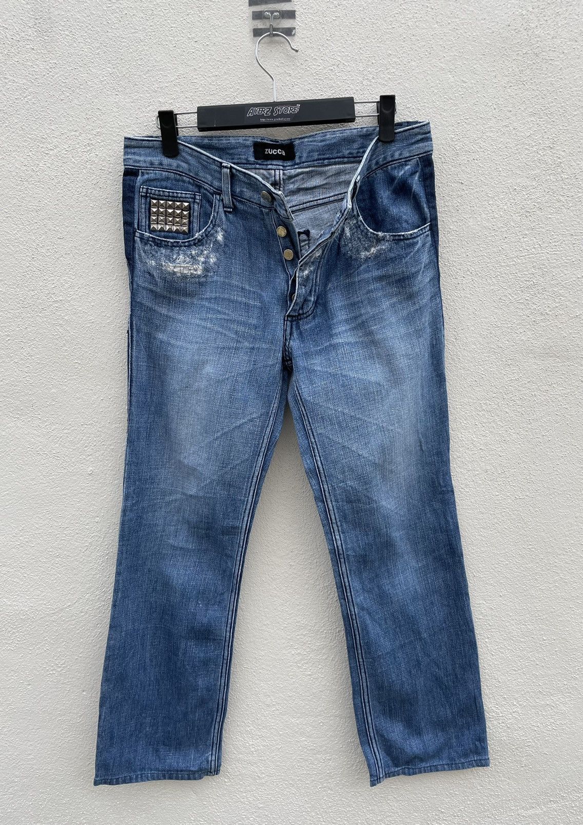 CABANE de ZUCCa Zucca Distressed Denim Jeans Made In Japan Size US 30 / EU 46 - 9 Thumbnail