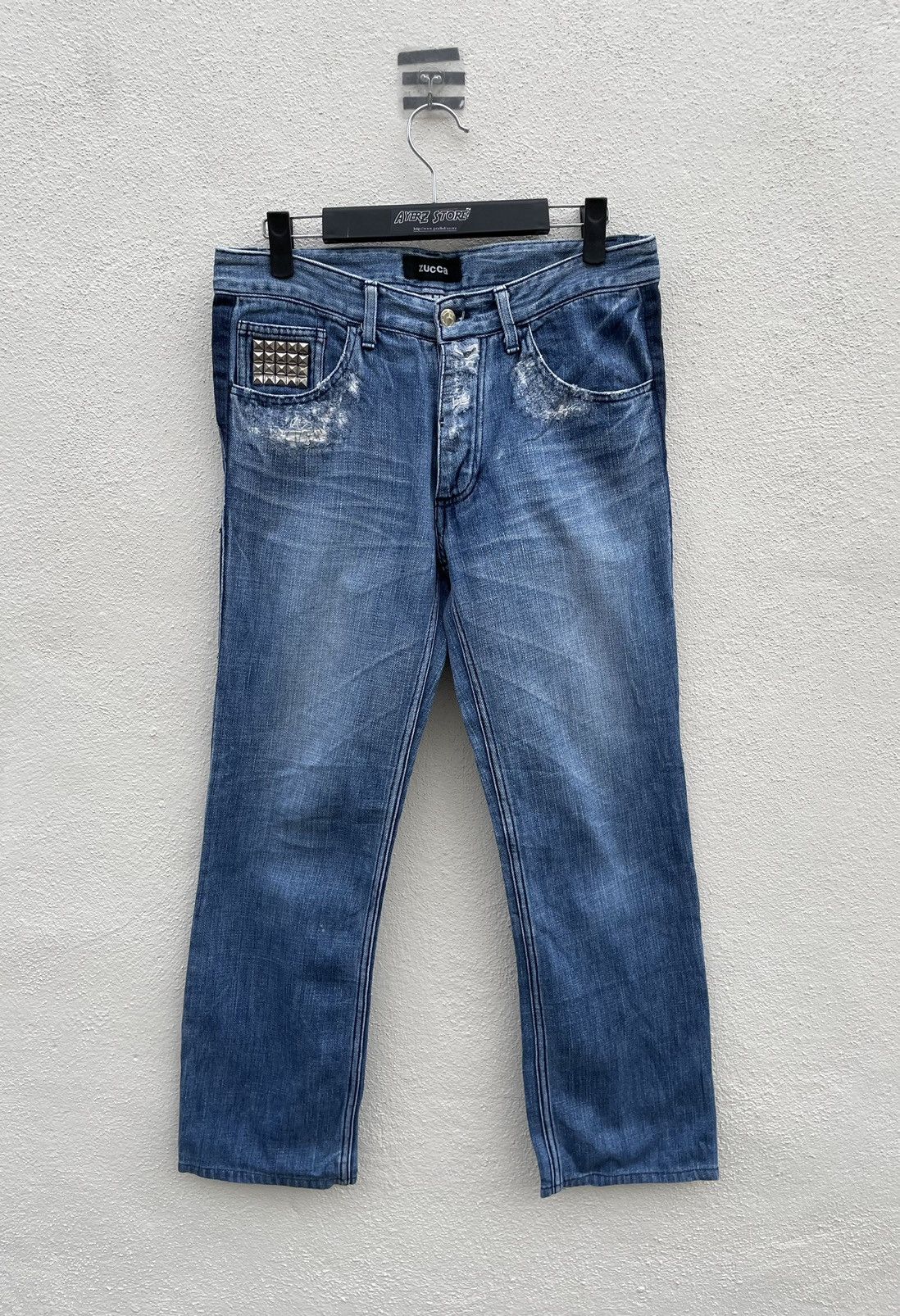 CABANE de ZUCCa Zucca Distressed Denim Jeans Made In Japan Size US 30 / EU 46 - 1 Thumbnail