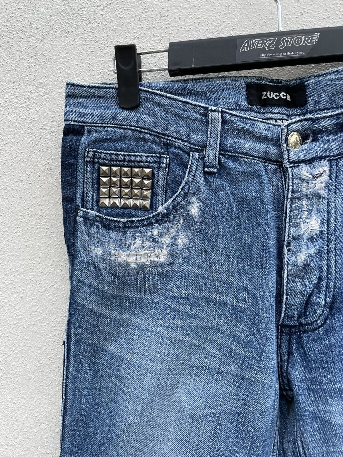 CABANE de ZUCCa Zucca Distressed Denim Jeans Made In Japan Size US 30 / EU 46 - 4 Thumbnail