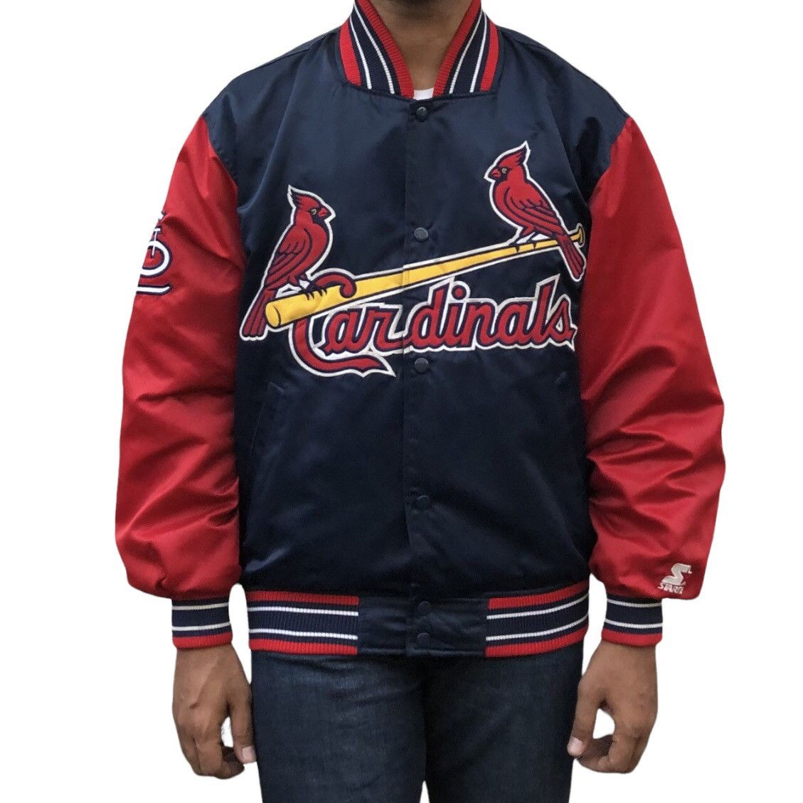 Starter Vintage Starter ST. Louis Cardinals Baseball Varsity Jacket Size US M / EU 48-50 / 2 - 2 Thumbnail