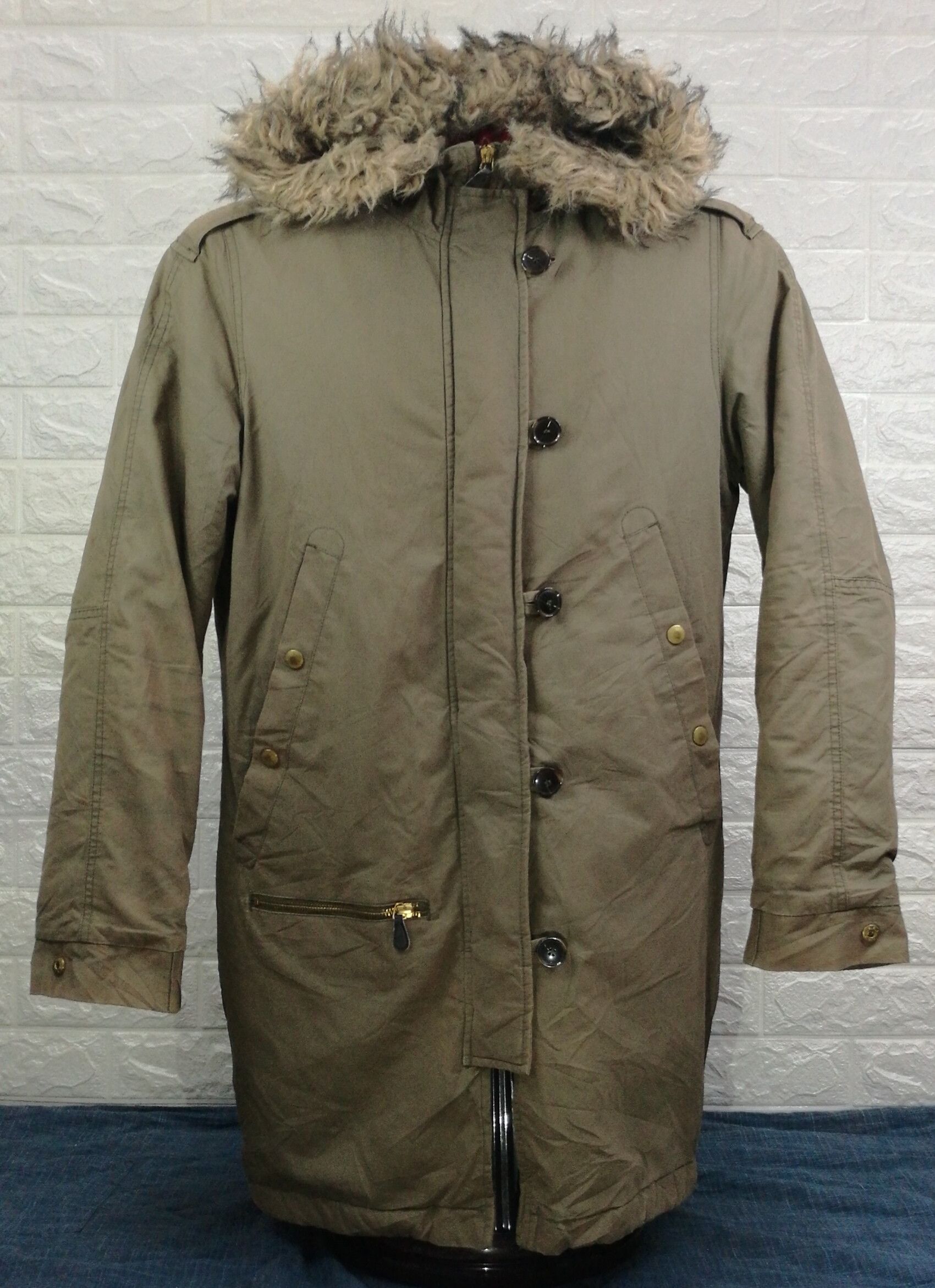 image of Avant Garde x Filippa K Vintage Filippa K Hoodie Long Jacket in Khaki, Men's (Size Medium)