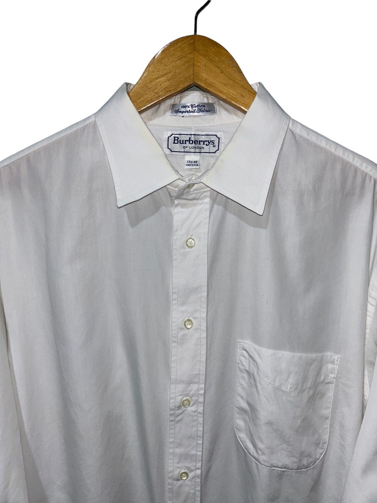 Burberry Archive❤️Vintage Burberrys Classic White Shirt Size US XL / EU 56 / 4 - 2 Thumbnail