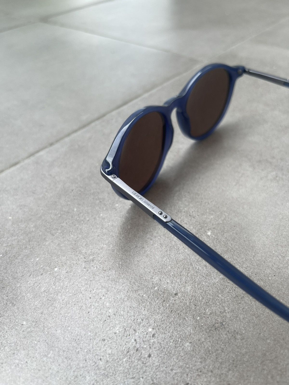Emporio Armani Giorgio Armani AR8009 5031/73 Blue Cat Eyes Sunglasses Size ONE SIZE - 4 Thumbnail