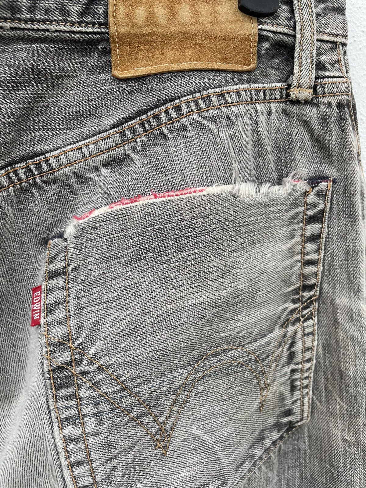 Edwin × Vintage EDWIN 505 Reconstructed Selvedge Denim Jeans Size US 31 - 17 Thumbnail