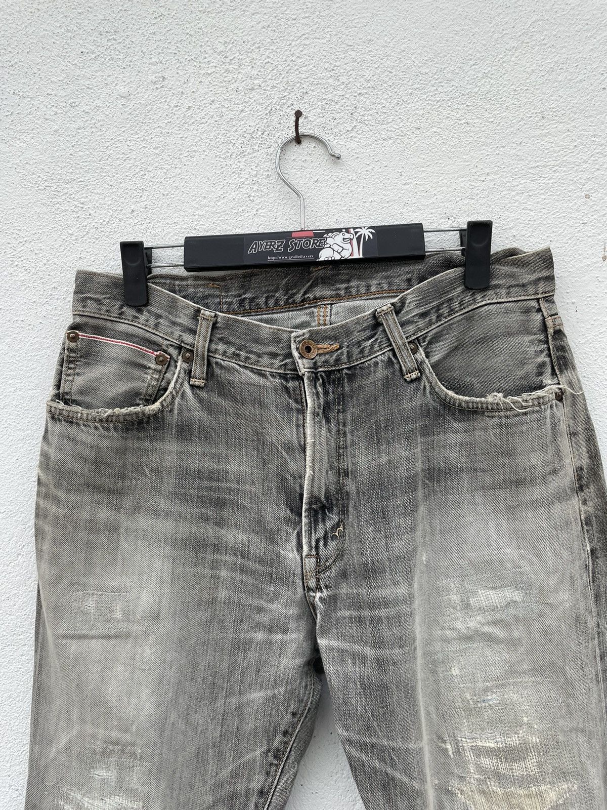 Edwin × Vintage EDWIN 505 Reconstructed Selvedge Denim Jeans Size US 31 - 2 Thumbnail